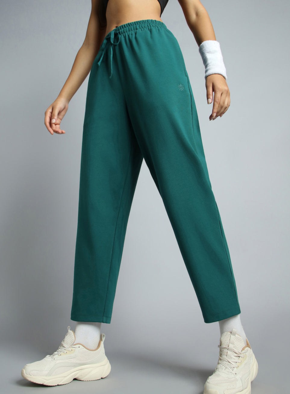 Women's Teal Traveller Tapered Fit Trackpants