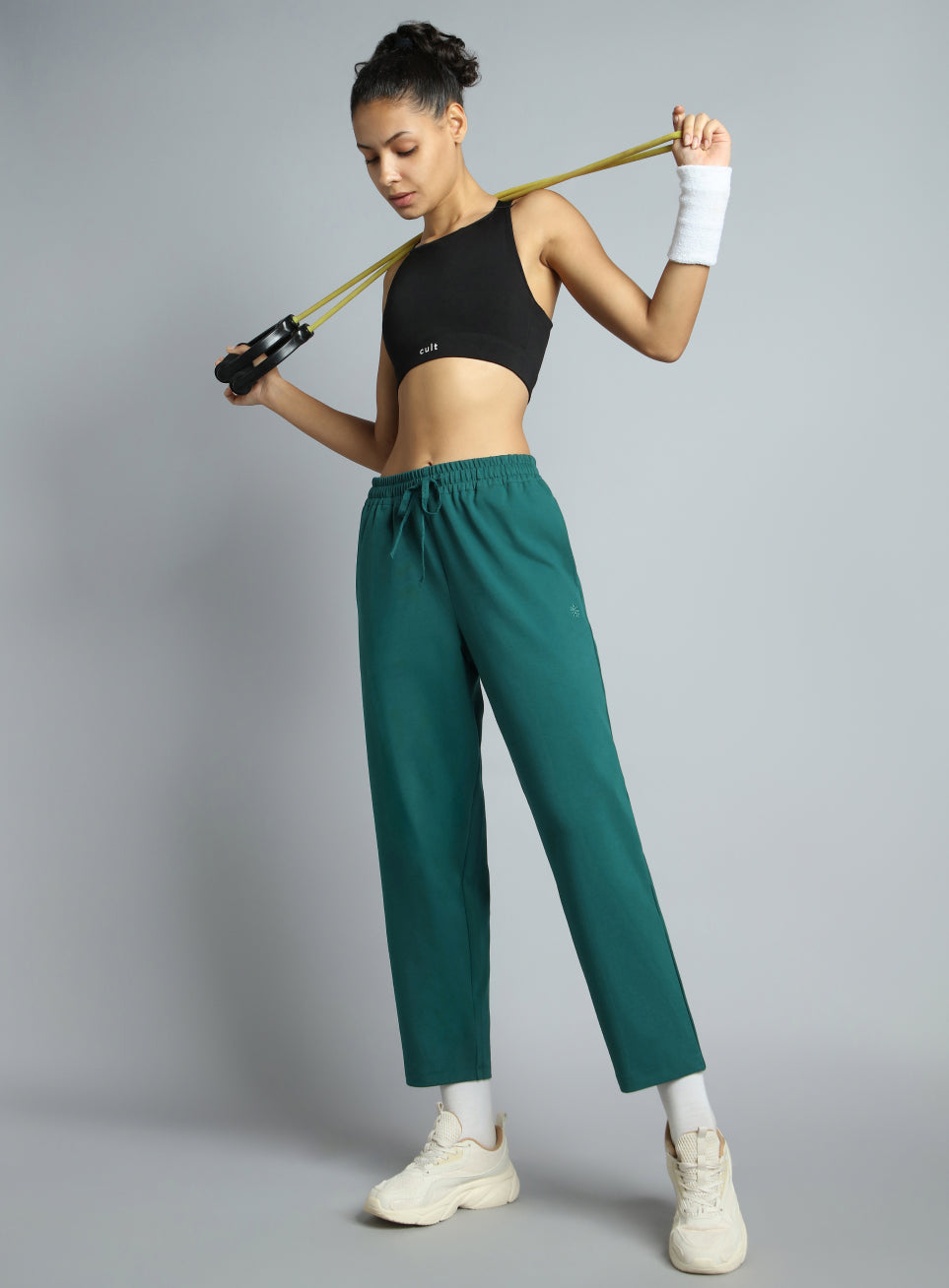 Women's Teal Traveller Tapered Fit Trackpants