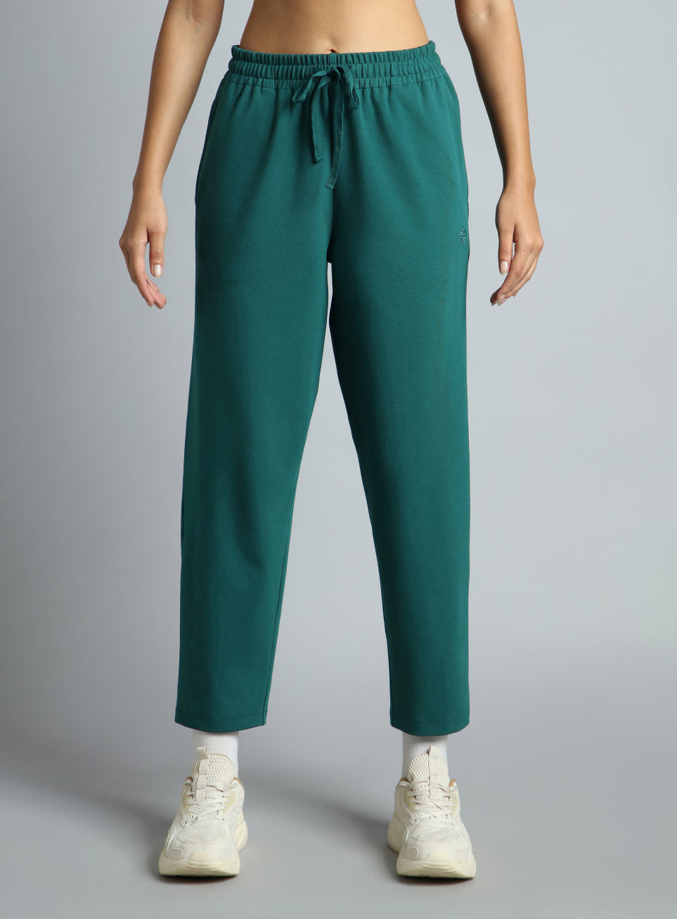 Women's Teal Traveller Tapered Fit Trackpants