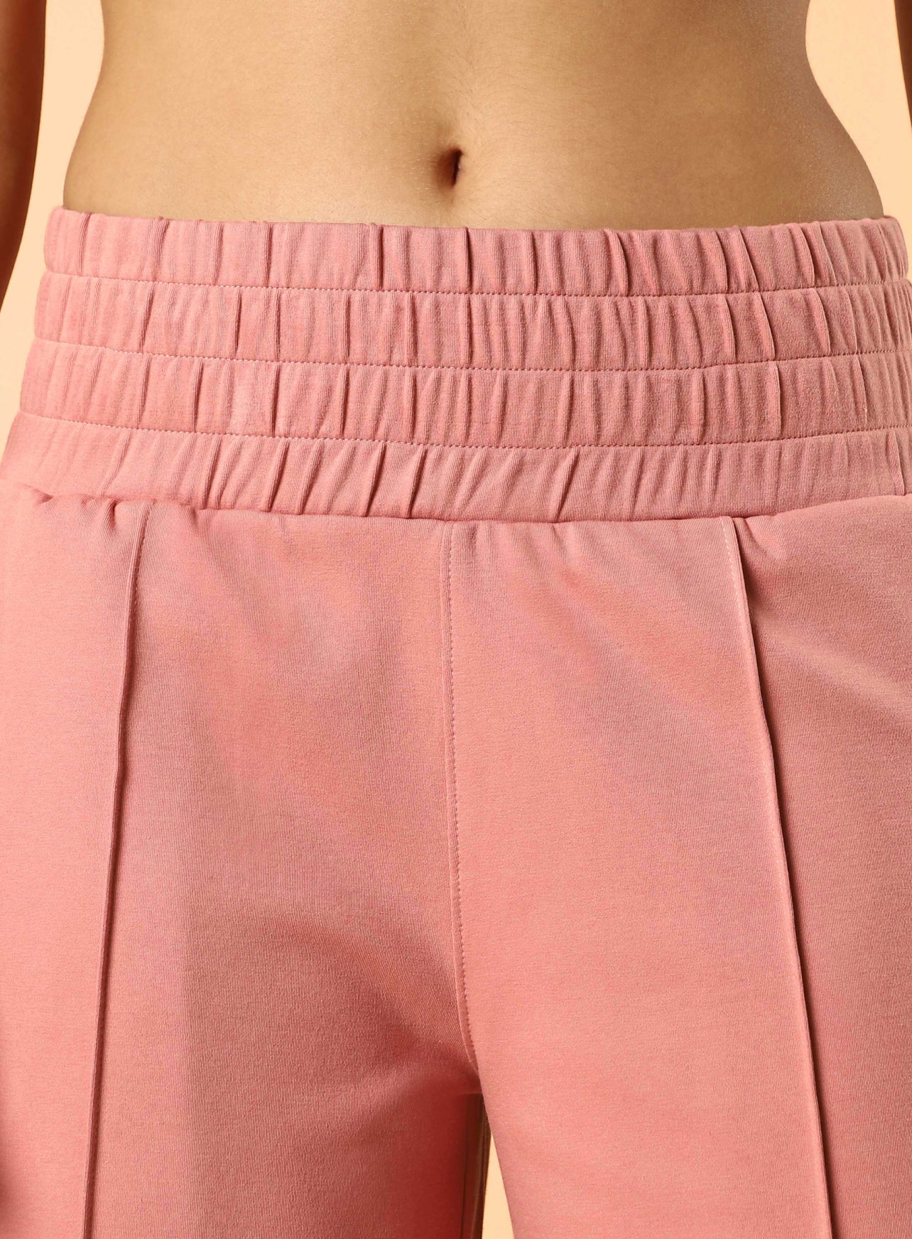 Women's Pink Flex Premium Wide Leg High Waist Pants
