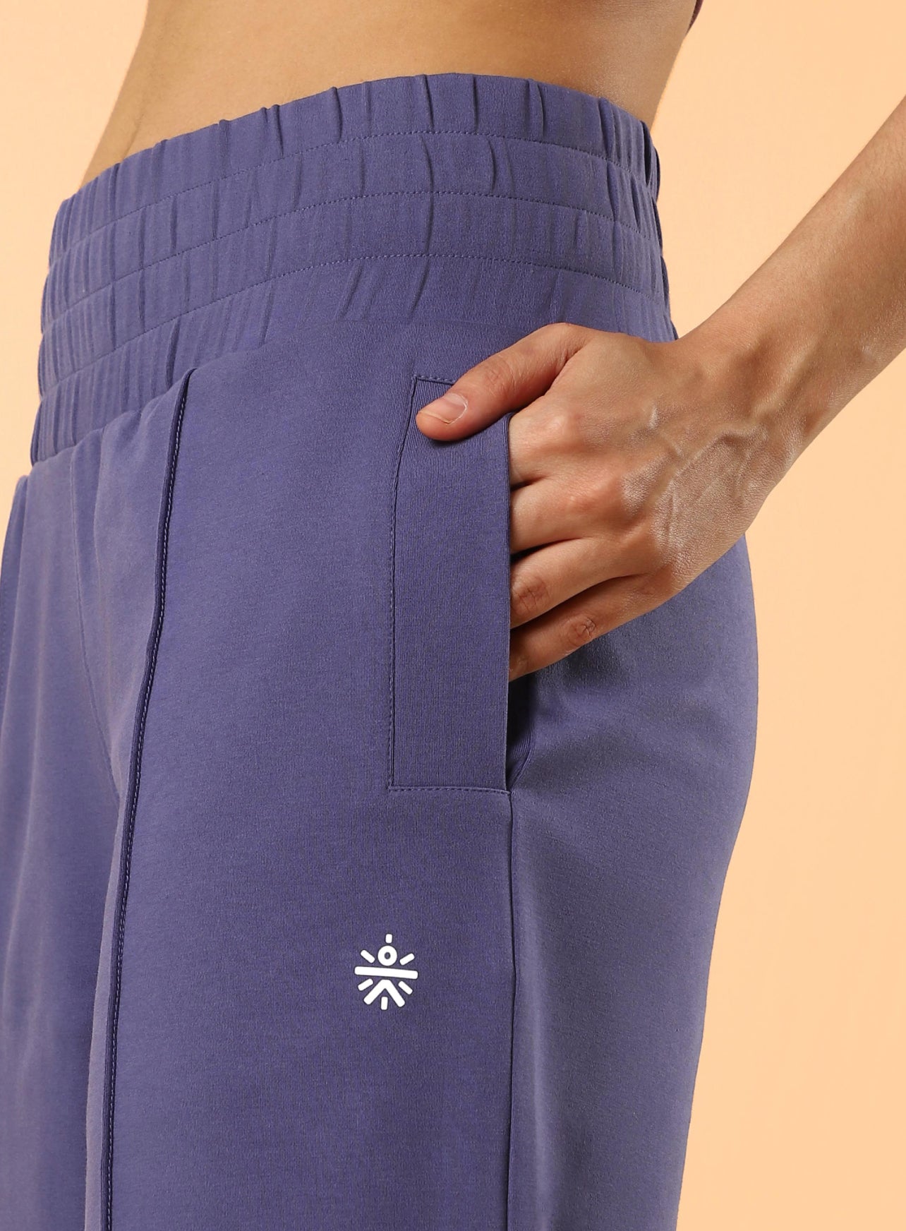 Women's Navy Flex Premium Wide Leg High Waist Pants