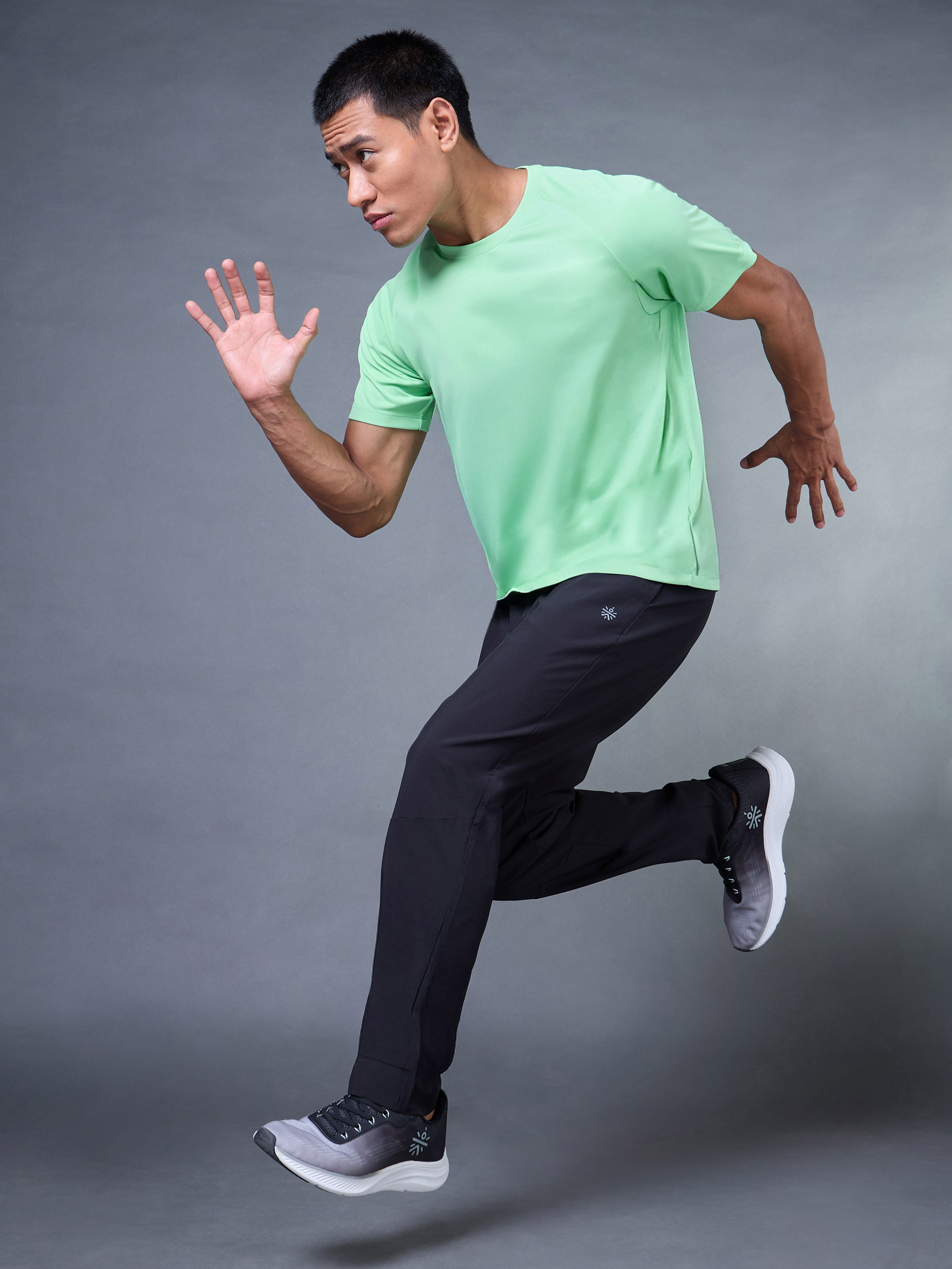 Men's Green Runner's Pro T-shirt