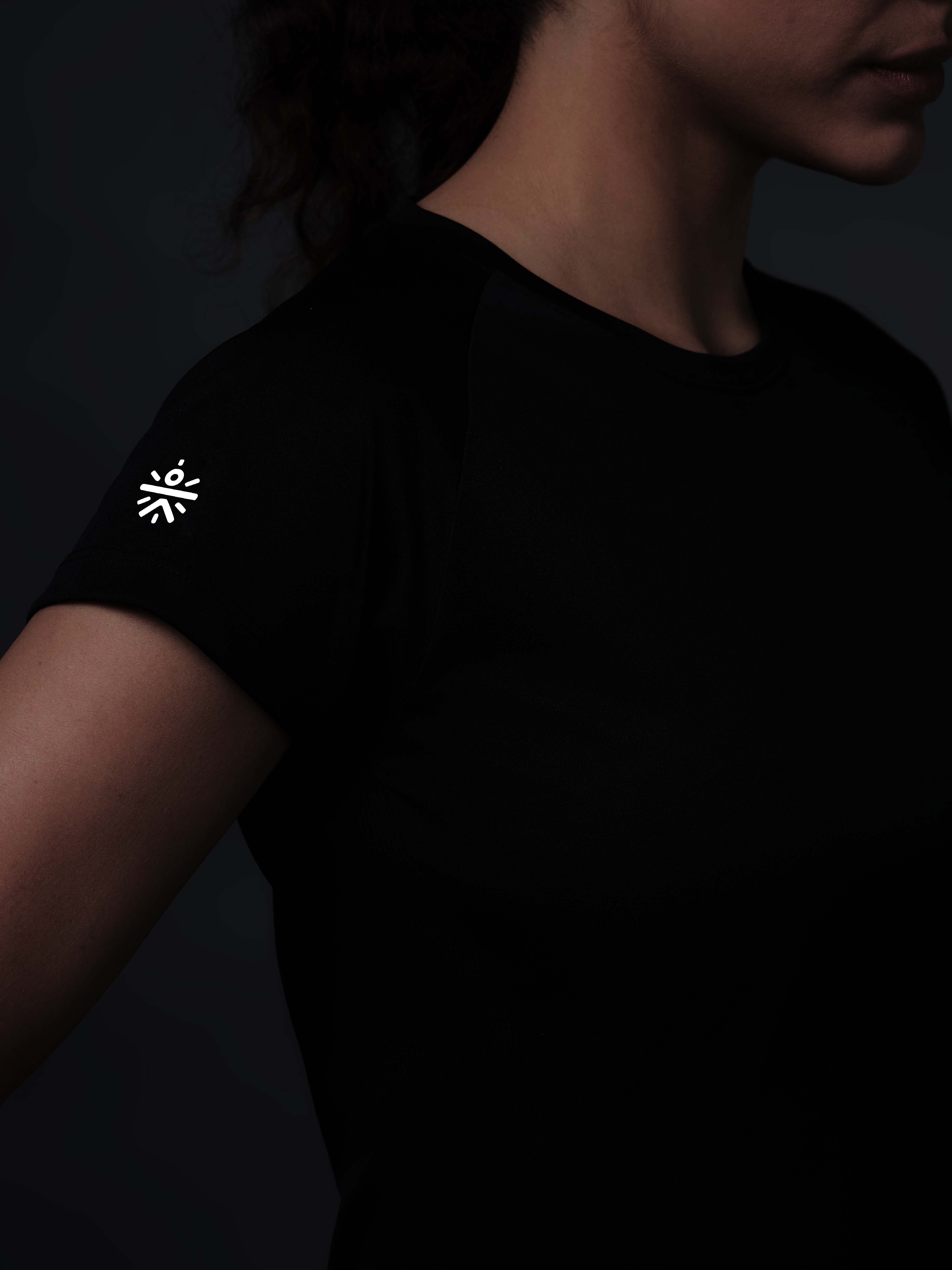 Women's Black The Runner's Essential T-shirt