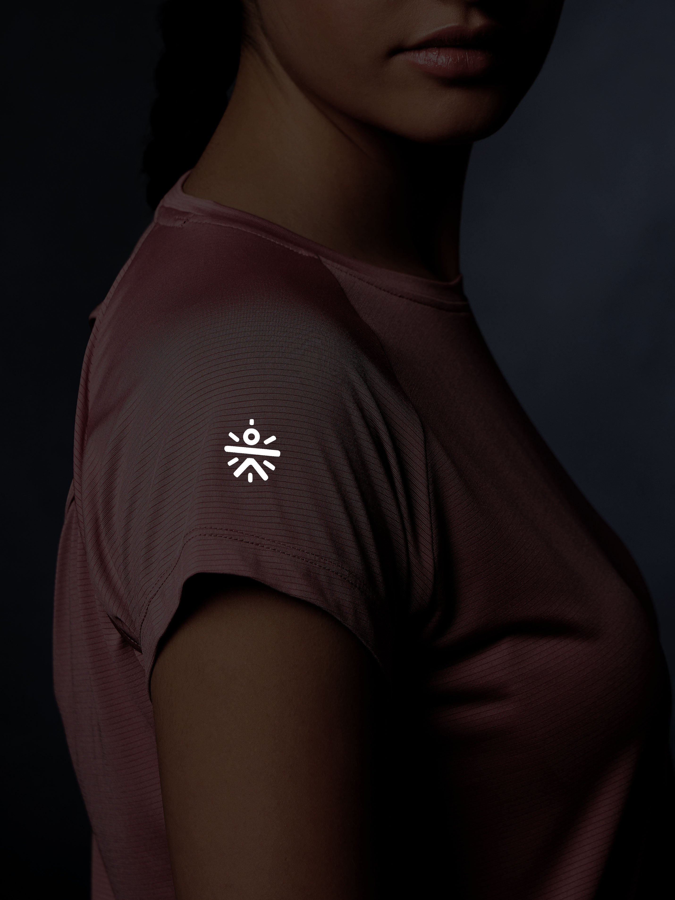 Women's Run Forward Stylised Back Pink T-shirt