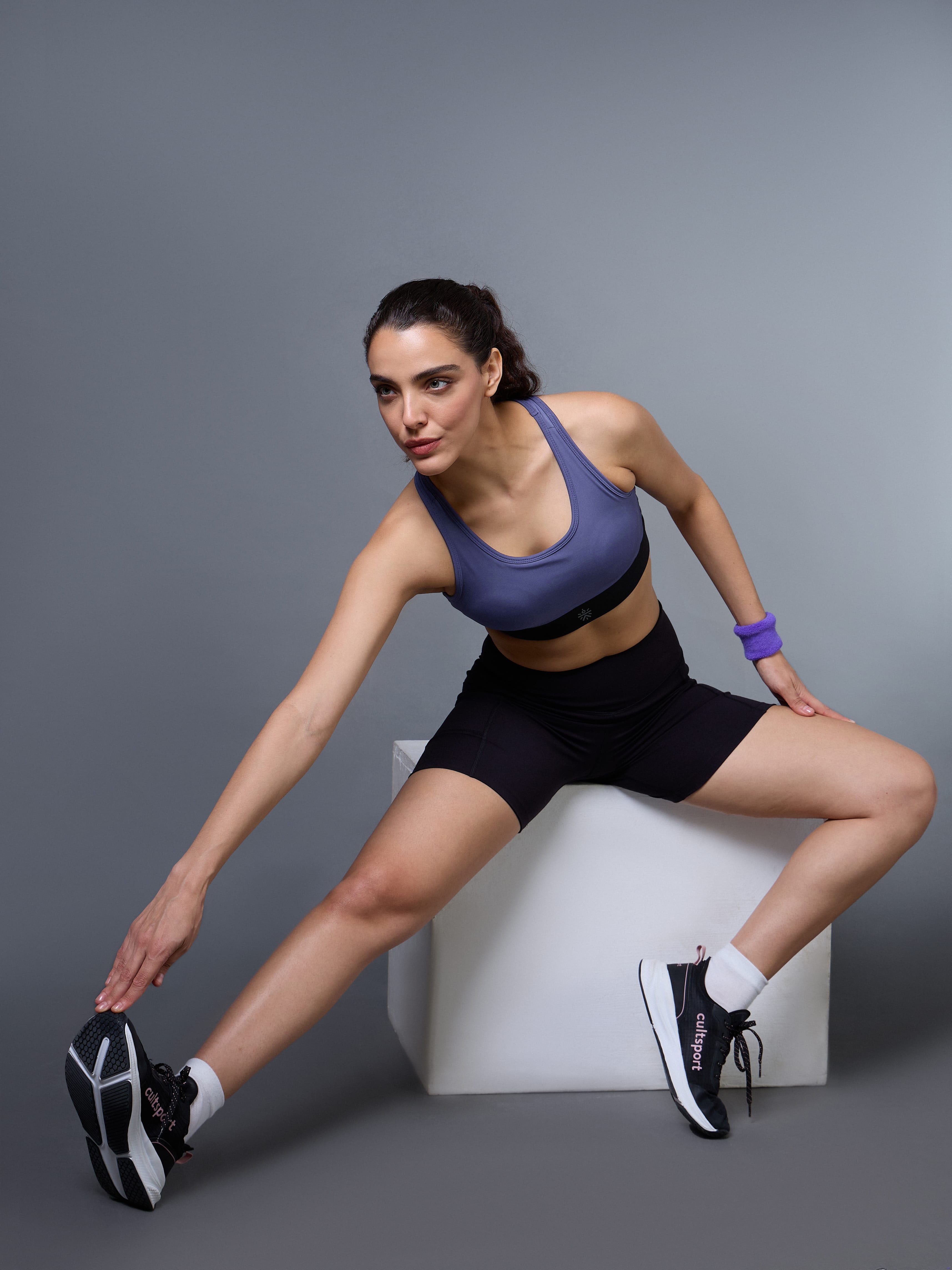 Women's Purple Run Forward High Support Bra