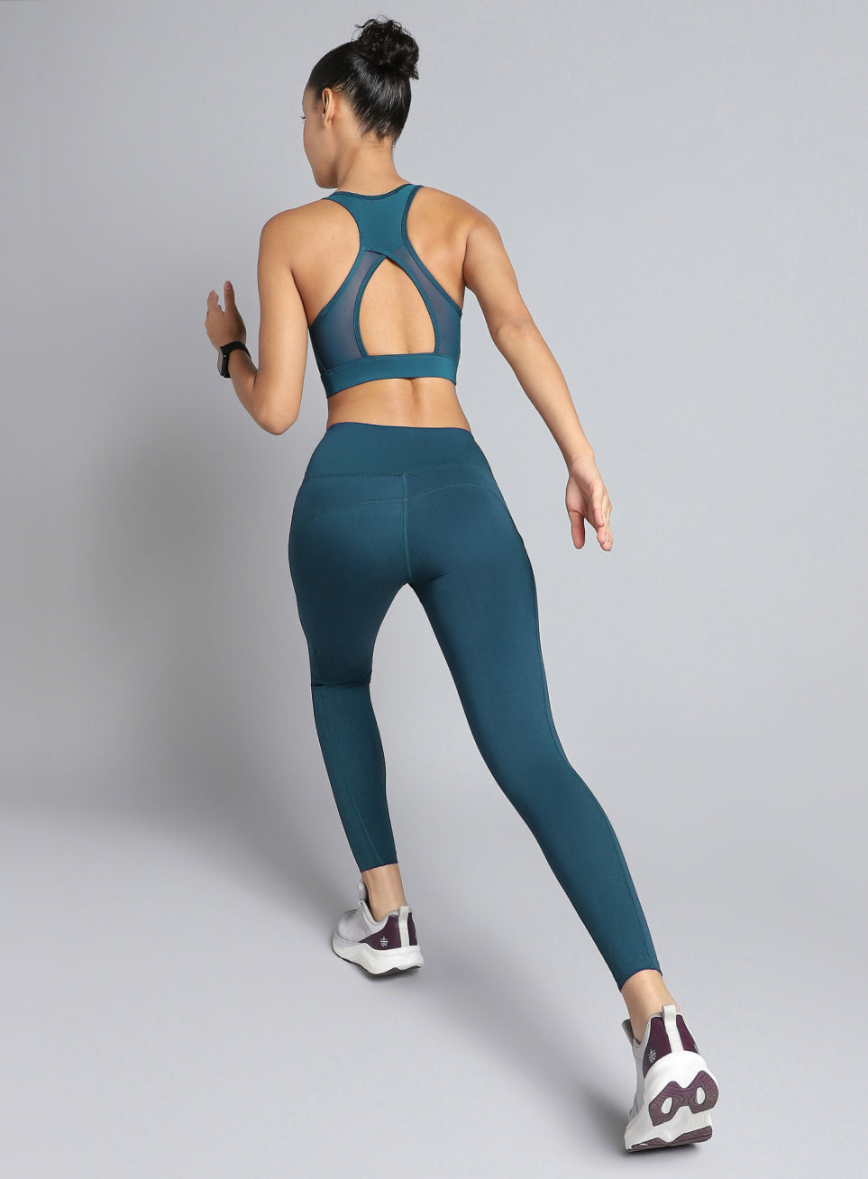 Women's Teal Run Elevate High Support Bra