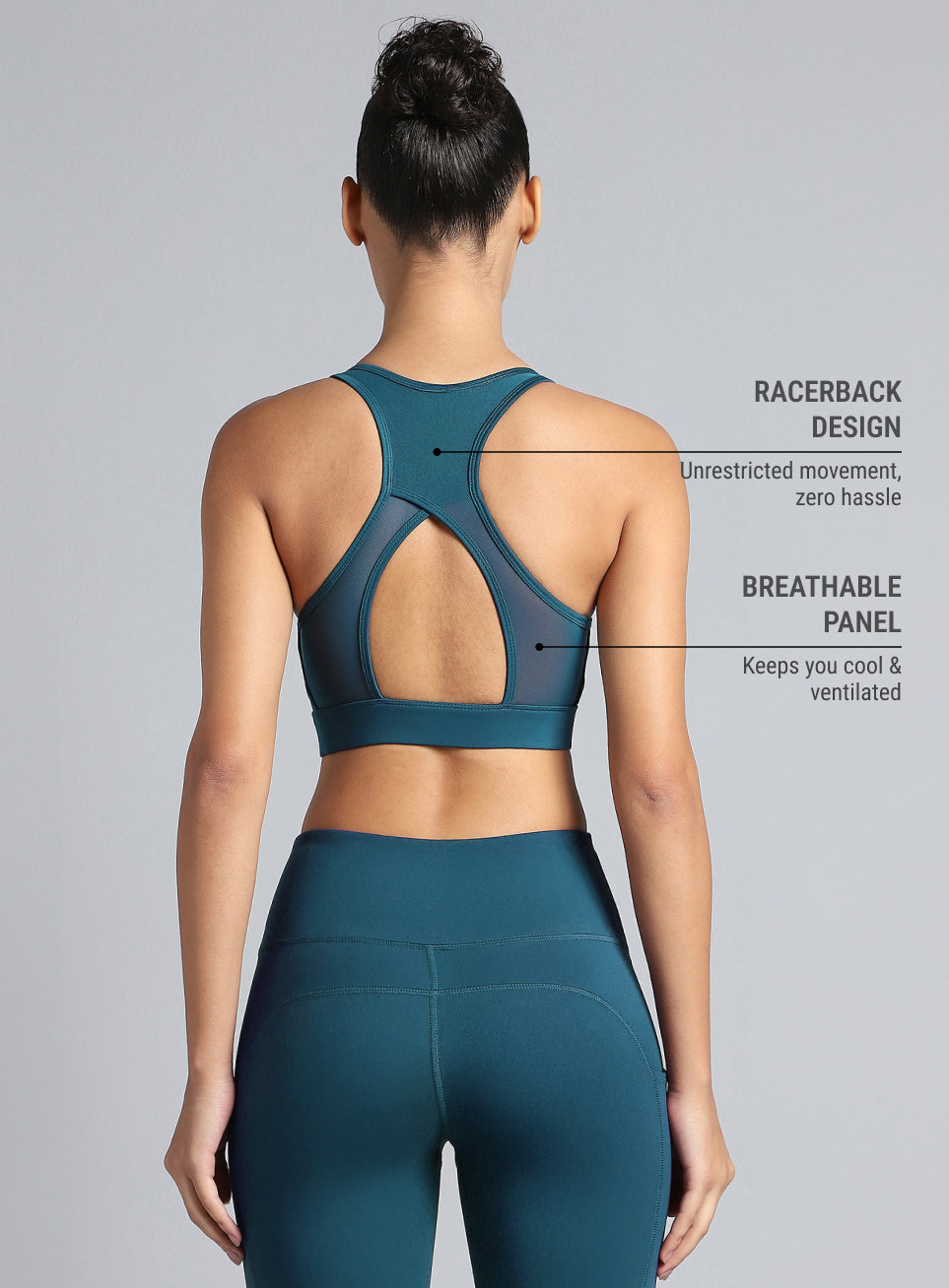 Women's Teal Run Elevate High Support Bra