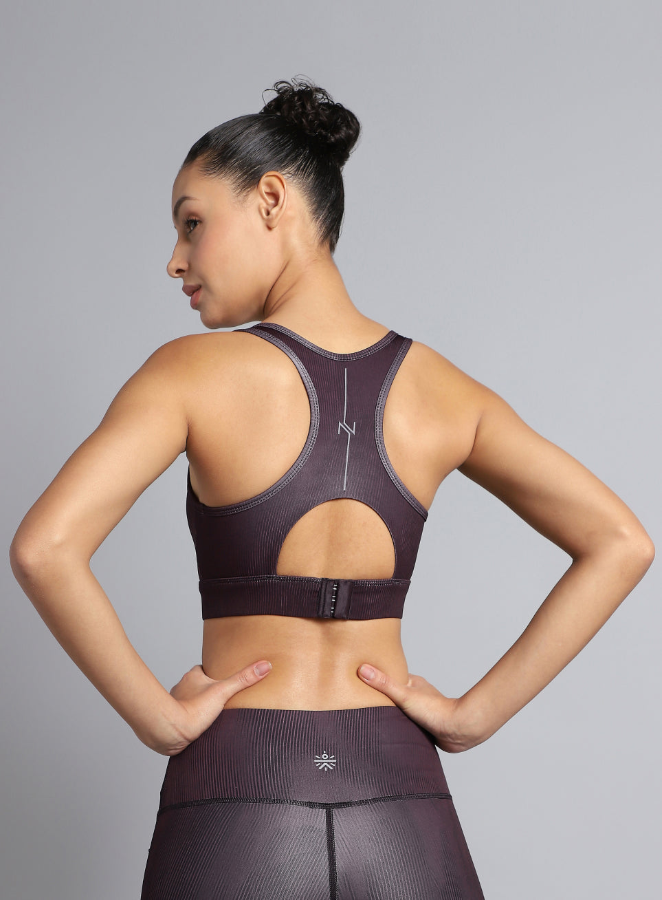 Women's Wine Urban Camo Running High Support Bra