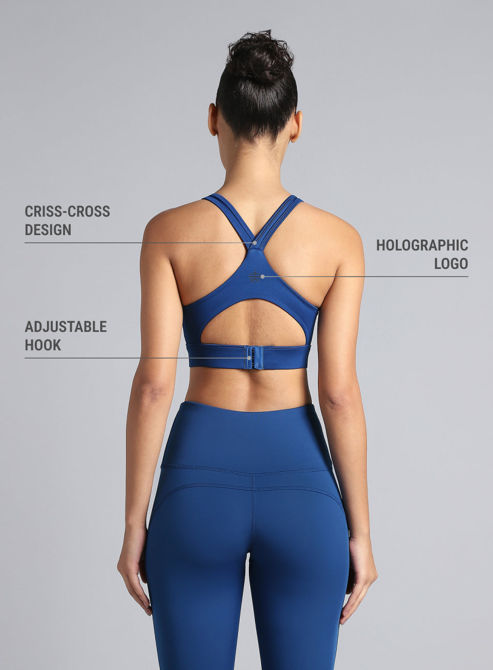 Women's Blue Energy Flow Printed Bra