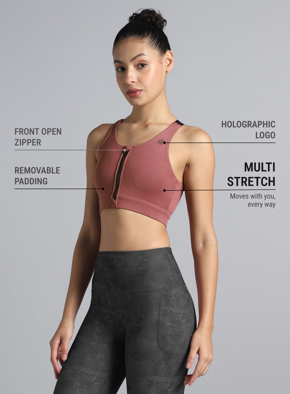 Women's Pink Training Sculpted High Support Bra