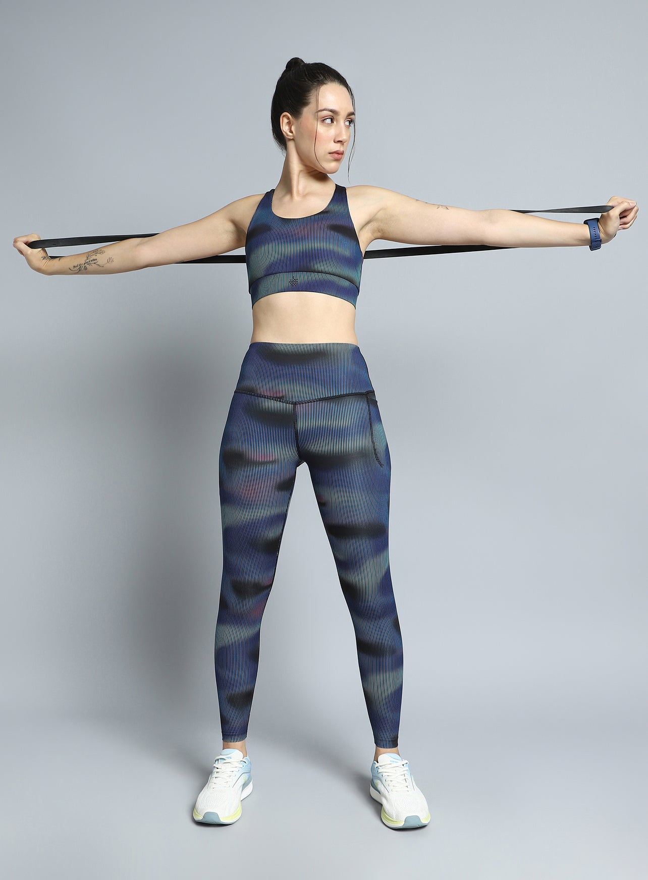 Women's Energy Map All Over Print High Support Bra