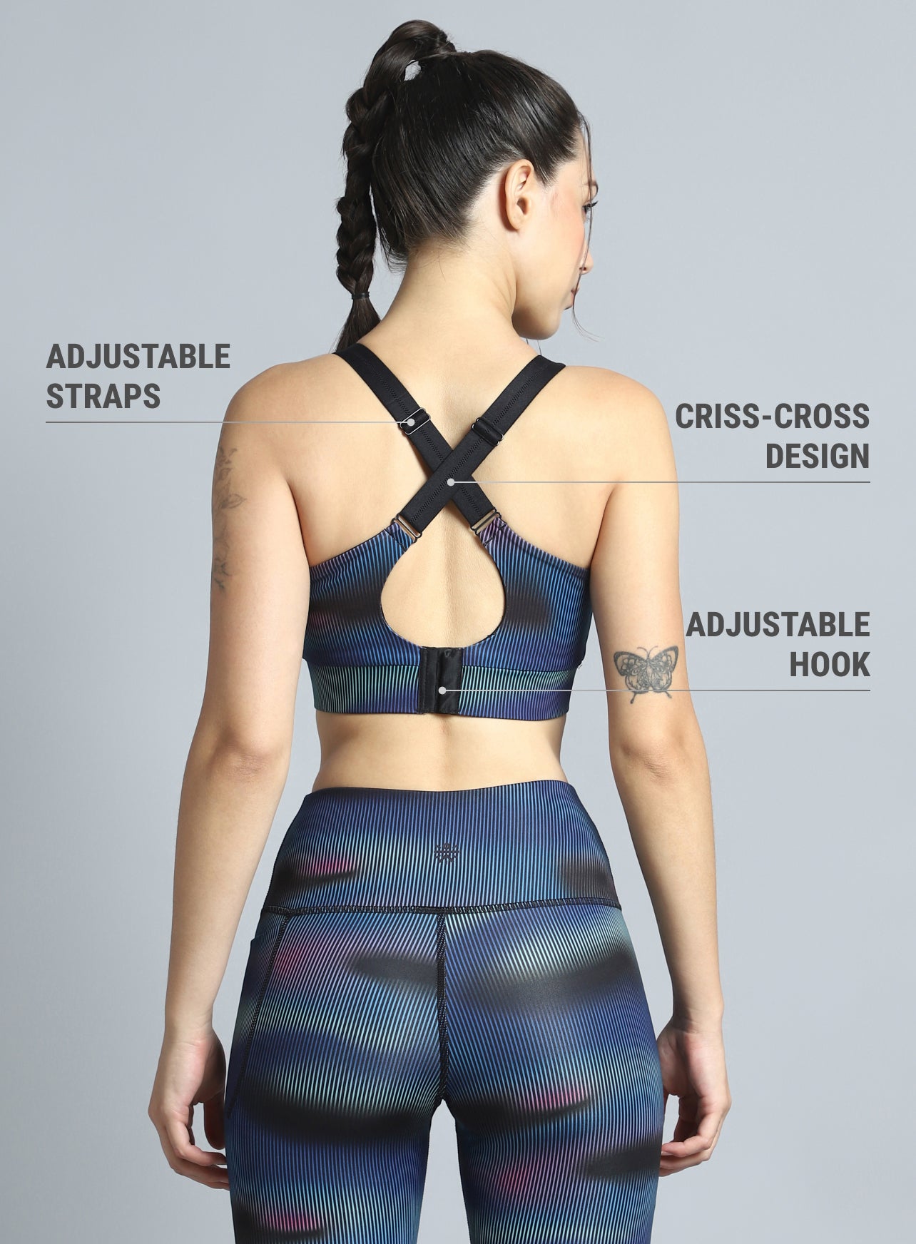 Women's Energy Map All Over Print High Support Bra