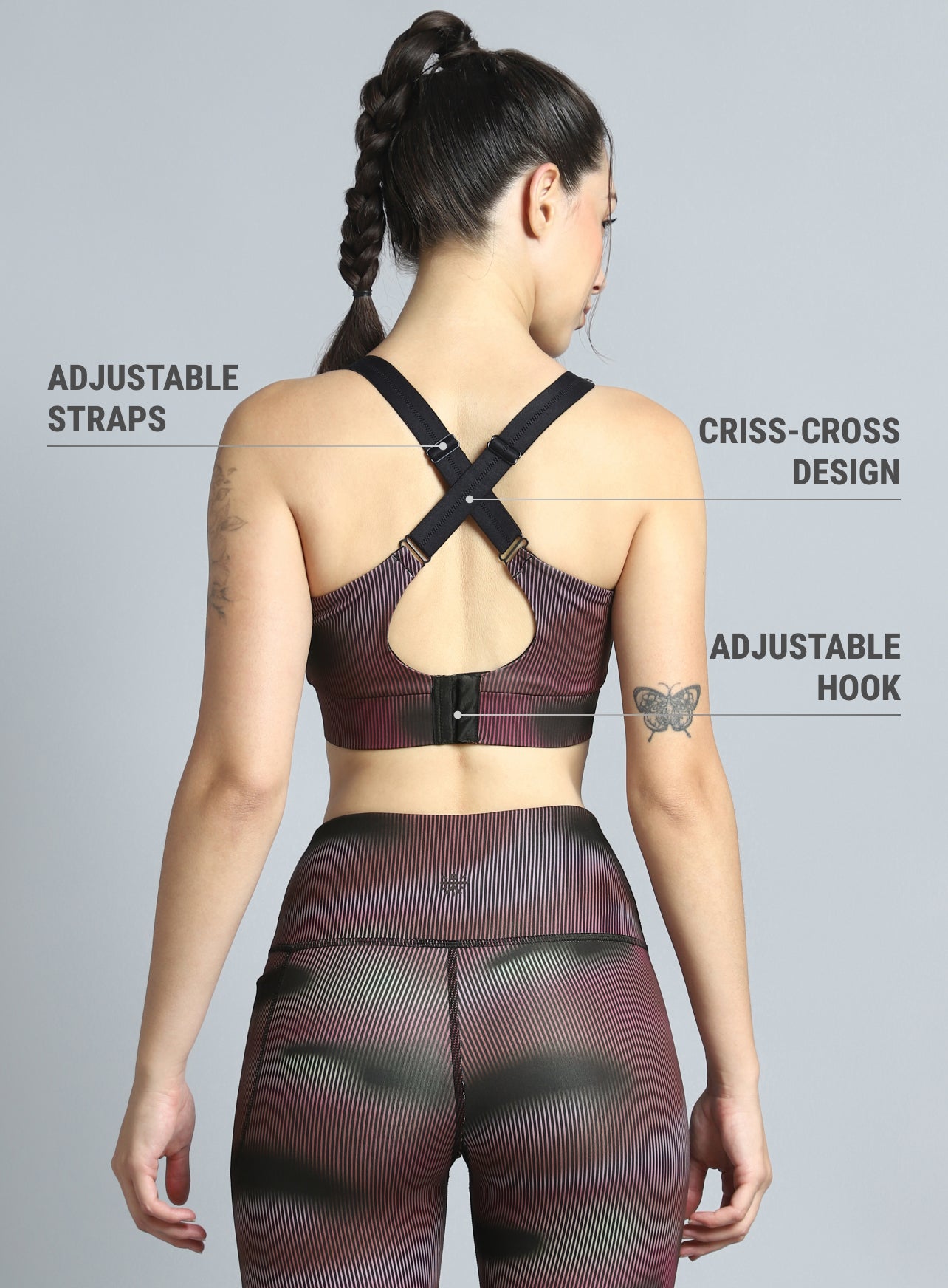 Women's Energy Map All Over Print High Support Bra