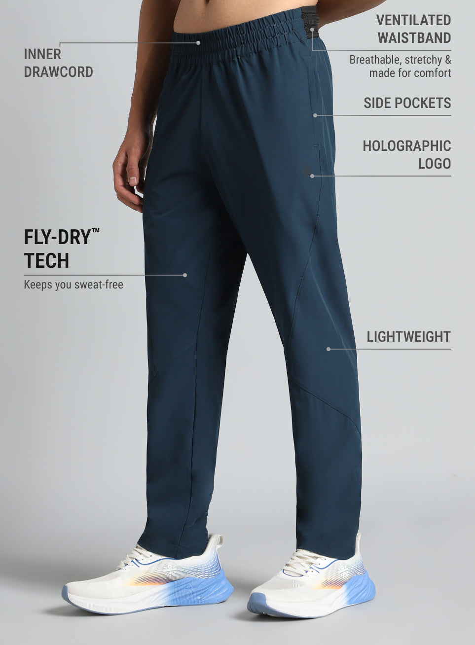 Men's Navy True Performance Sculpted Trackpants