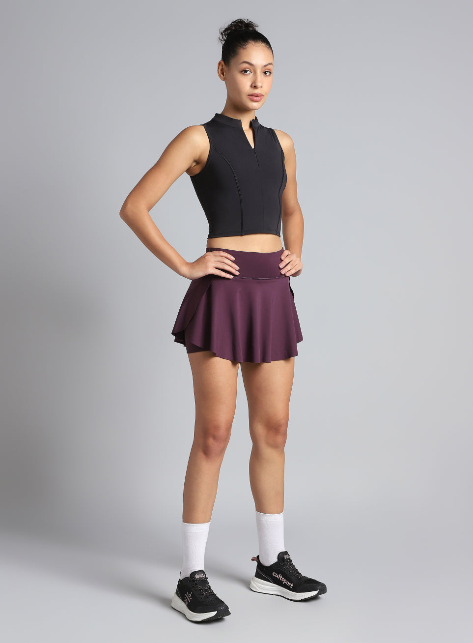 Women's Black Train All Sculpted Slim Fit Top