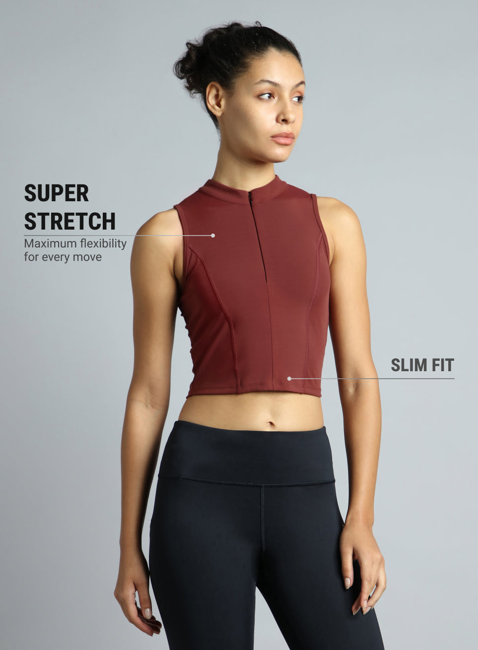 Women's Purple Train All Sculpted Slim Fit Top