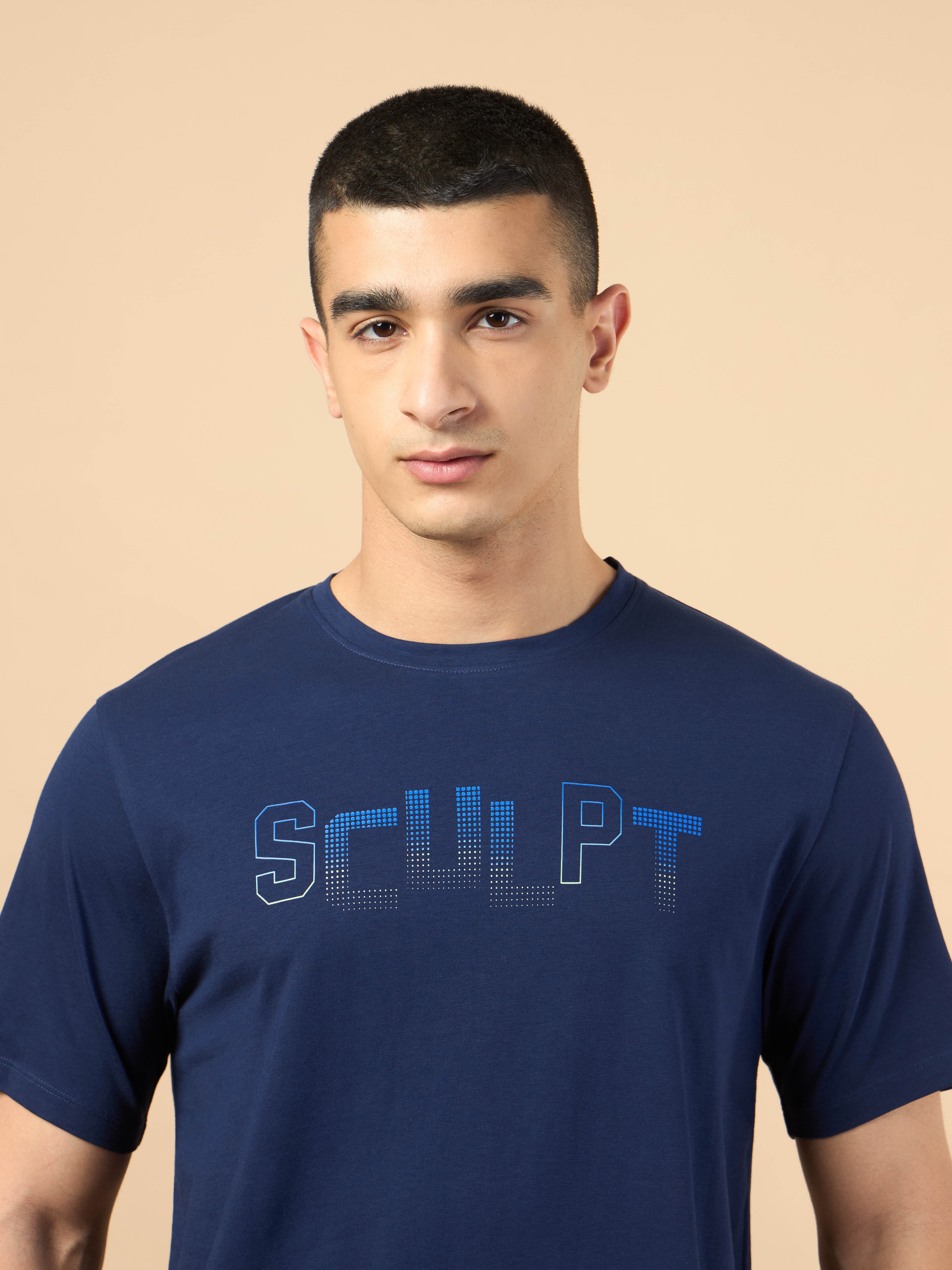 Men's Navy Sculpt Graphic T-shirt
