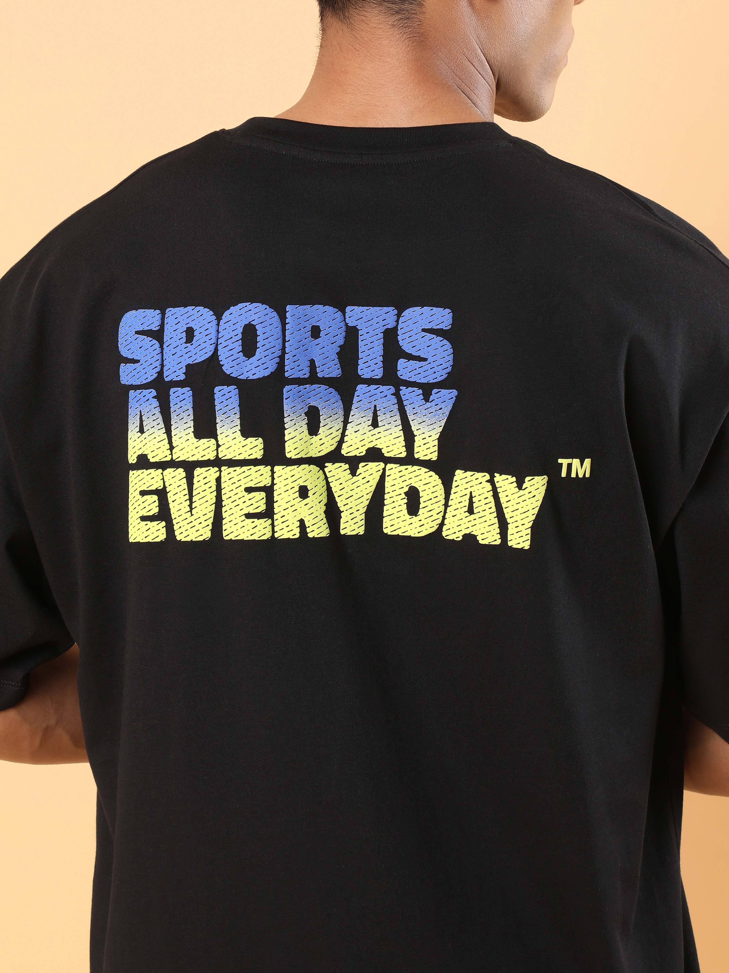 Men's Black Club Anthem Oversized fit T-shirt