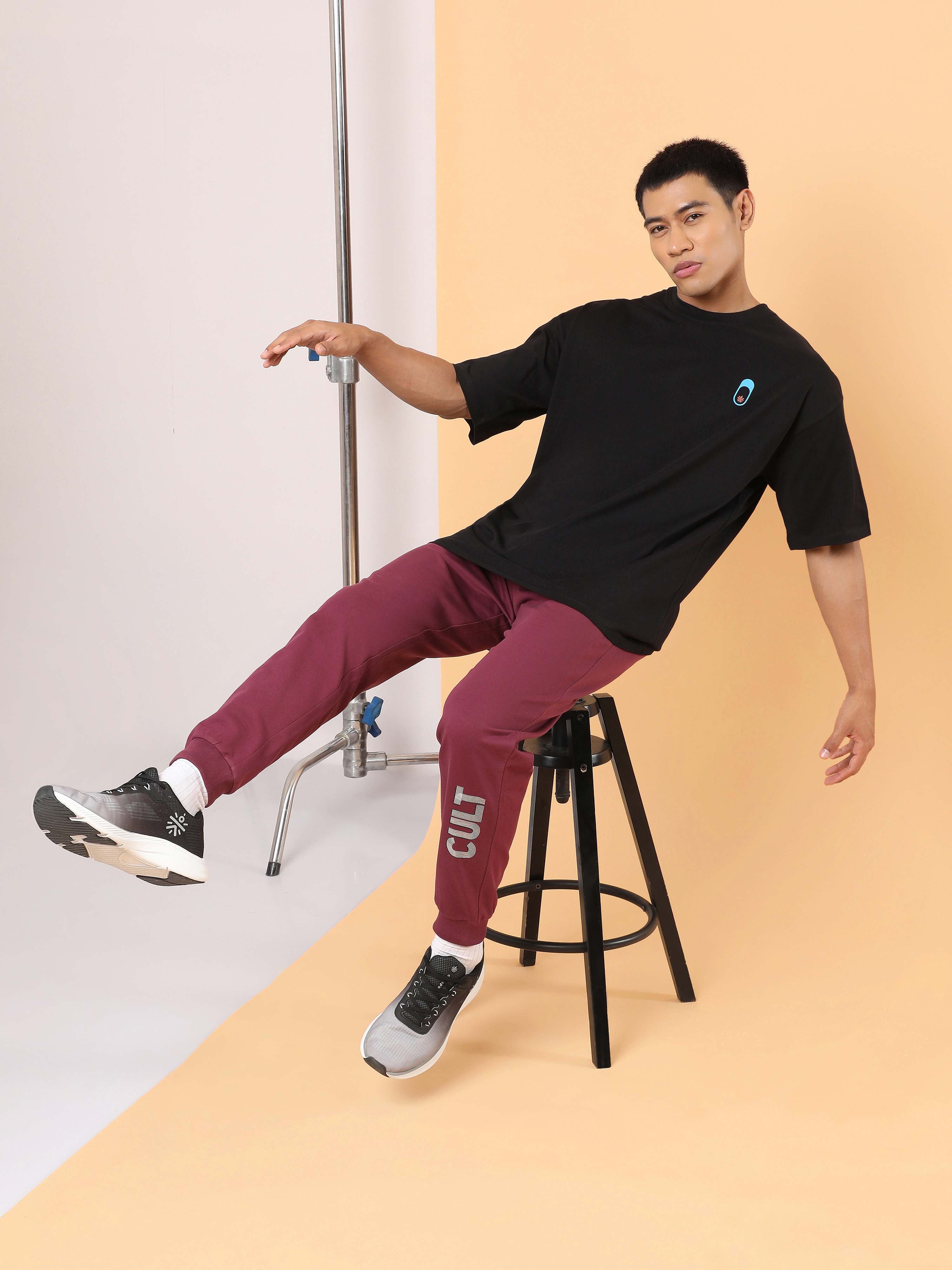 Men's Black Join the Club Oversized fit T-shirt