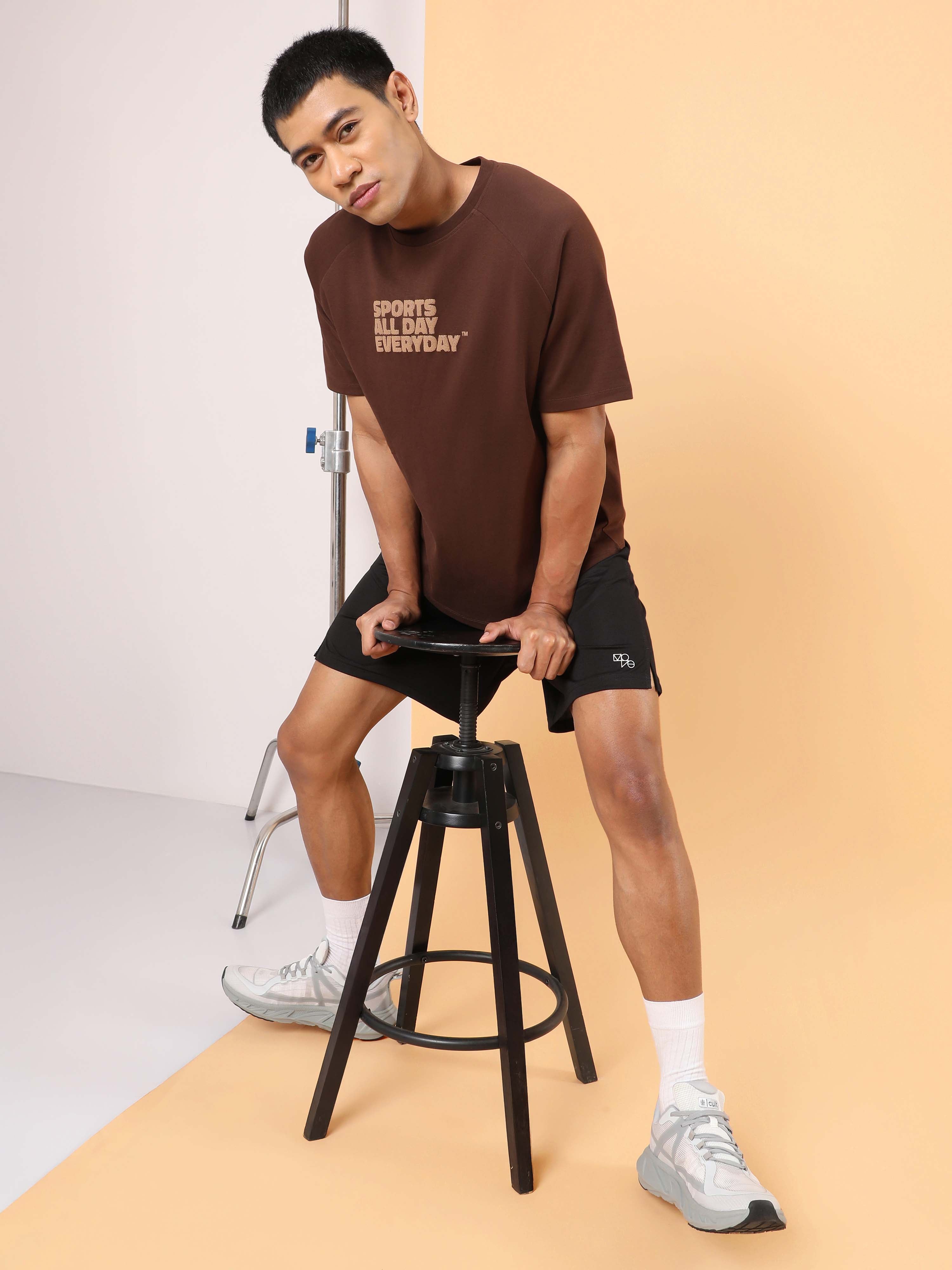 Men's Brown Sports Fan Relaxed fit T-shirt
