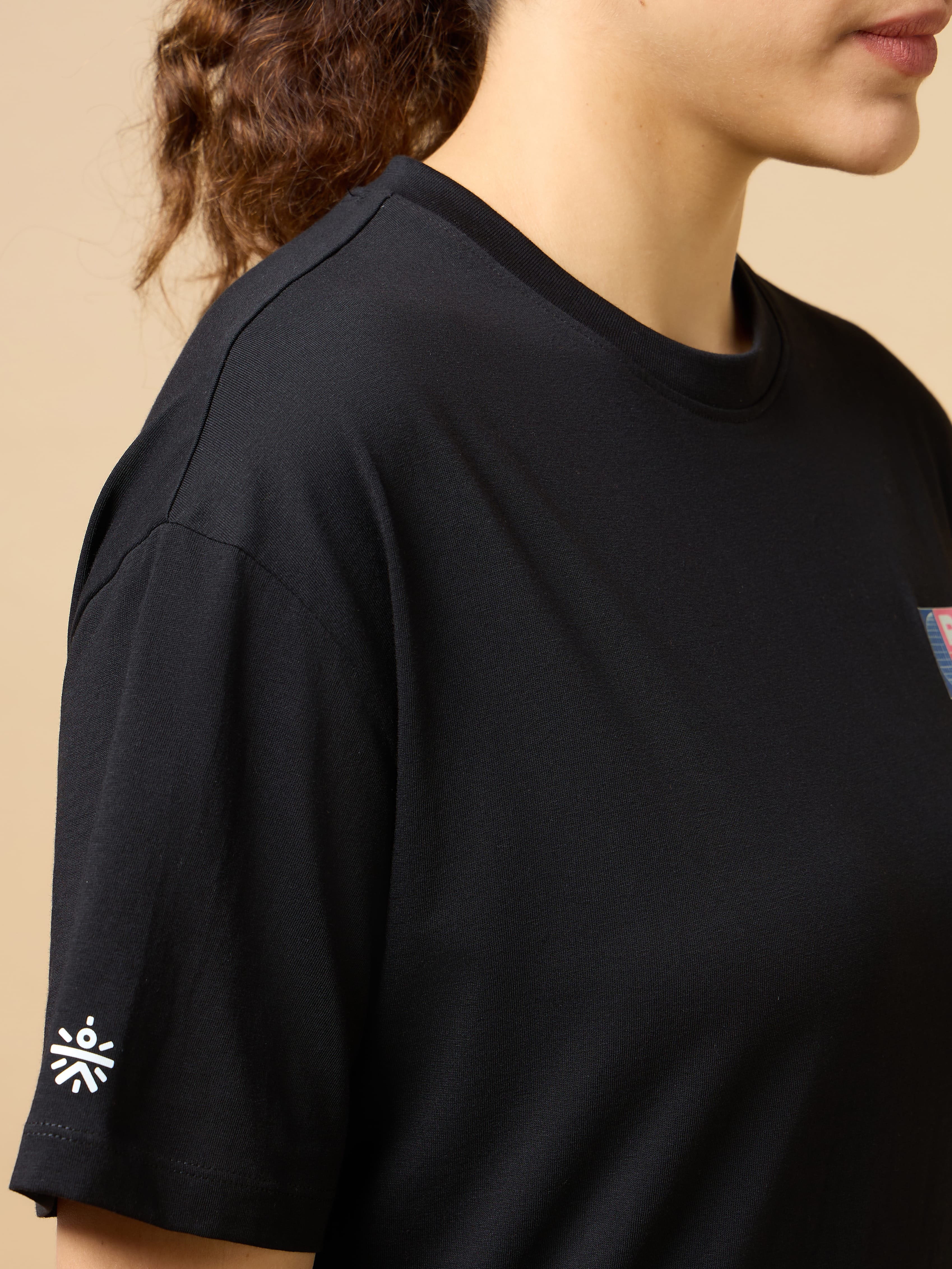 Women's Black Power Play Relaxed fit T-shirt