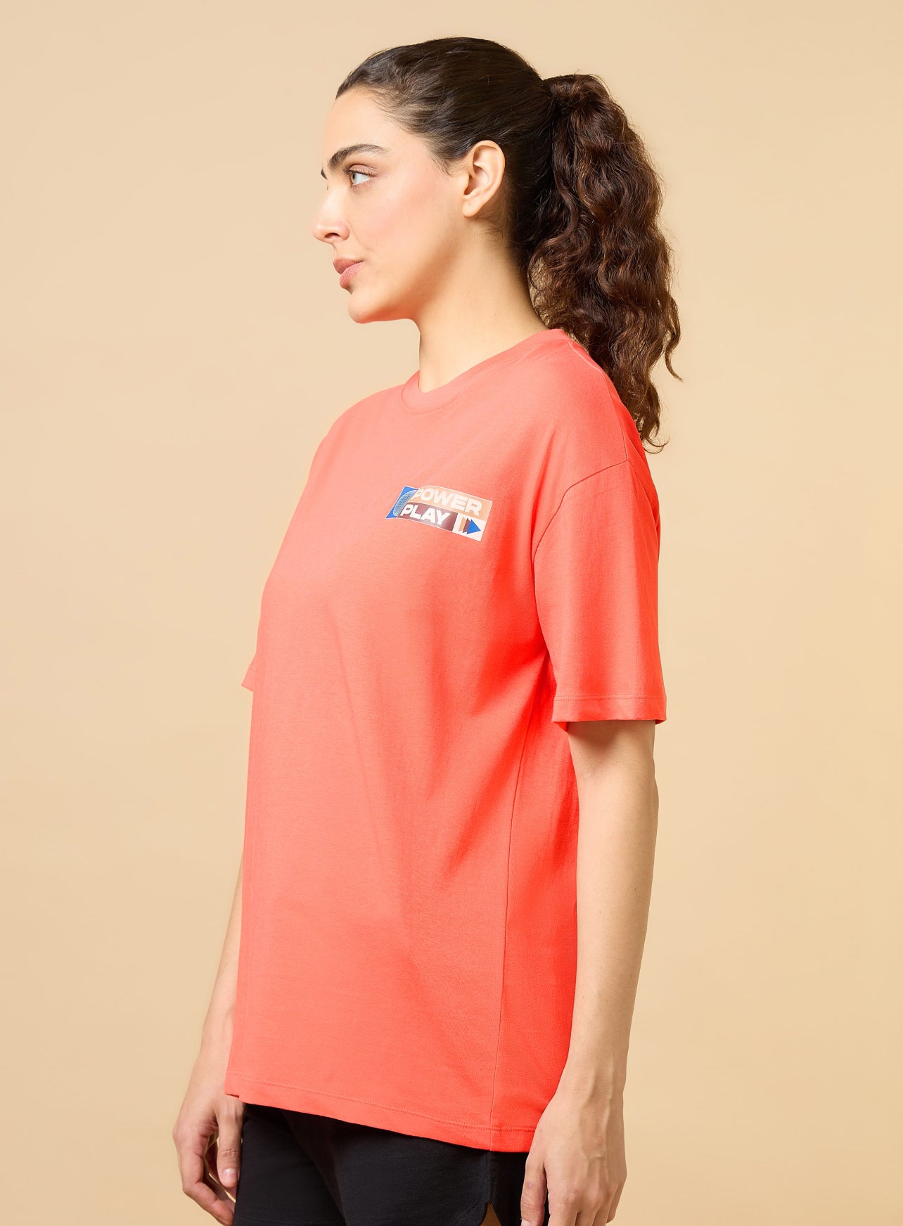 Women's Coral Power Play Relaxed fit T-shirt