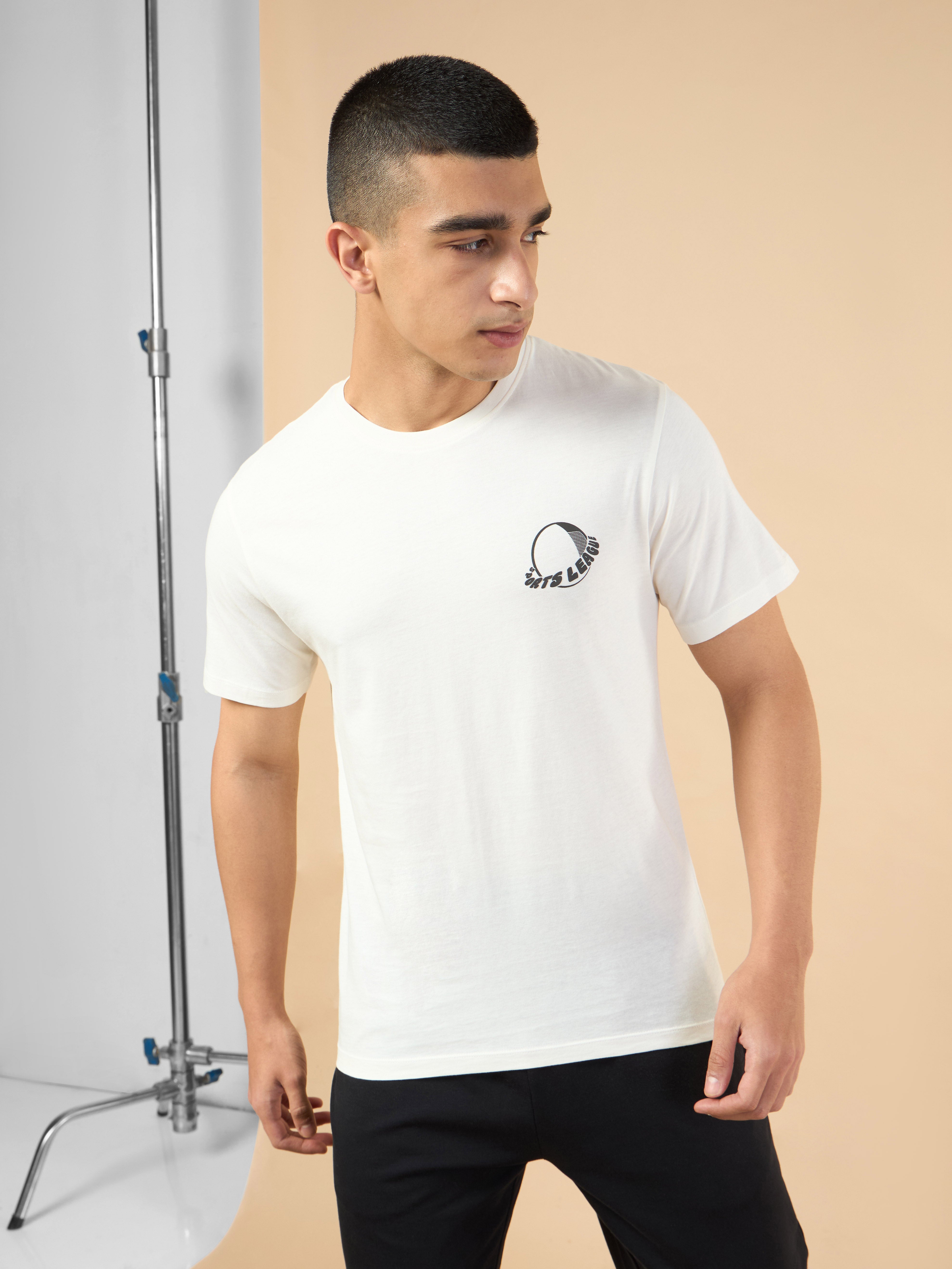 Men's White Sports League T-shirt