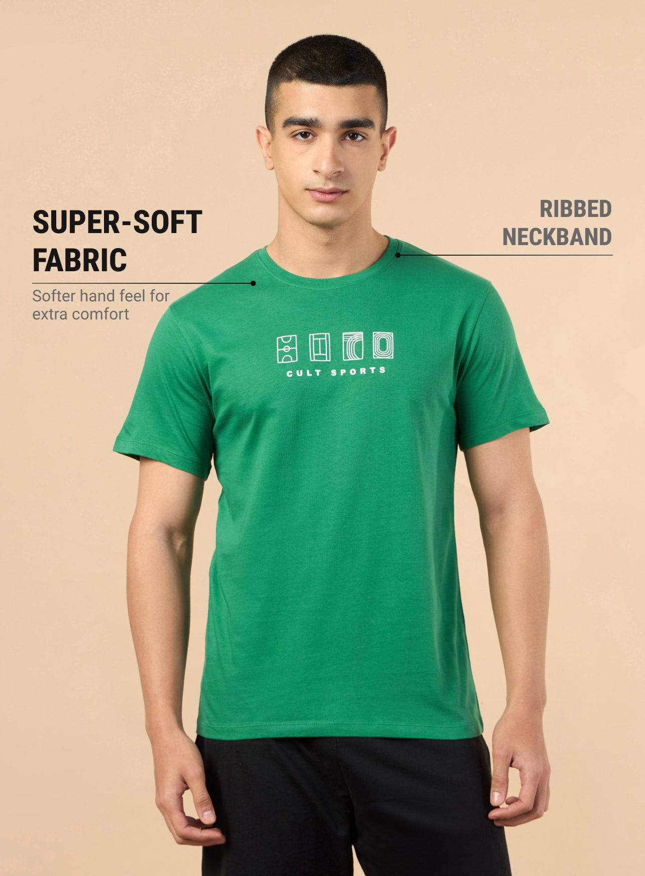 Men's Green Cult Sport's Club T-shirt