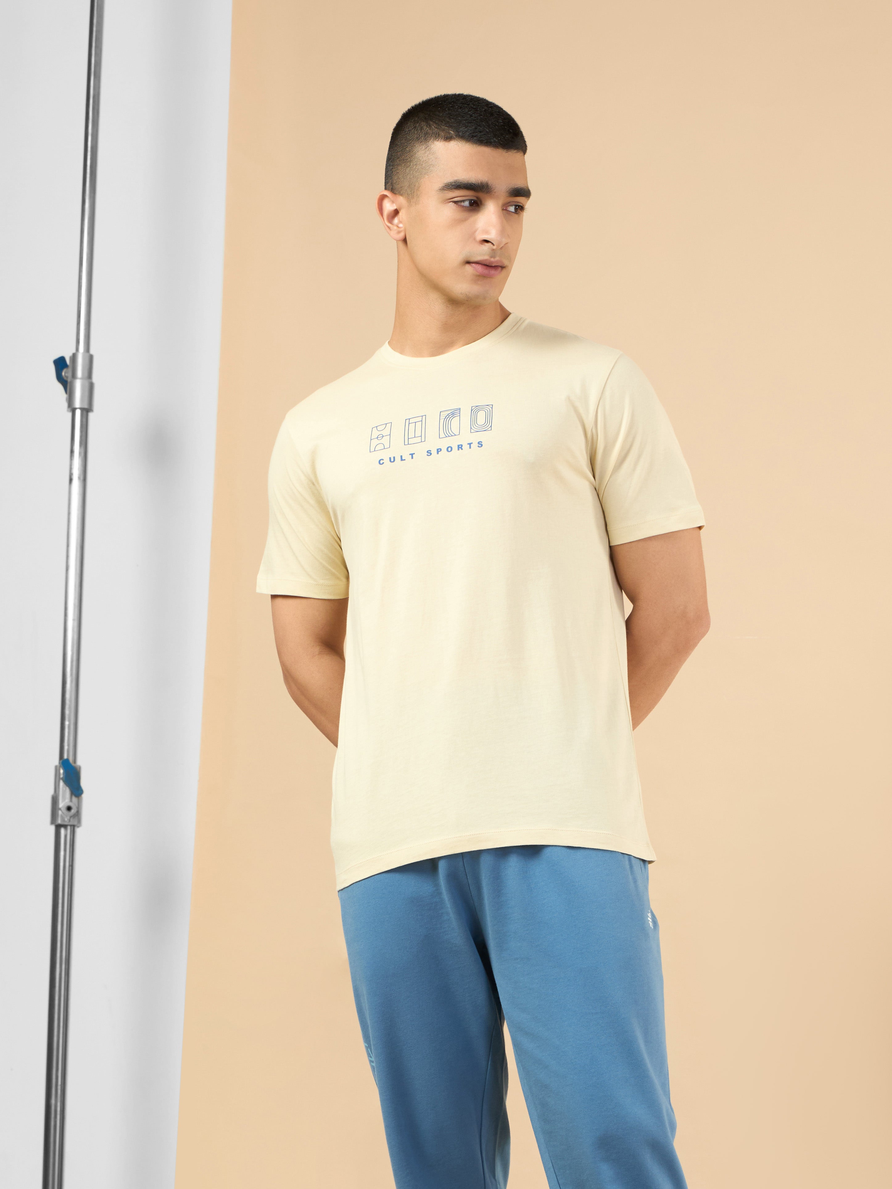 Men's Beige Cult Sport's Club T-shirt