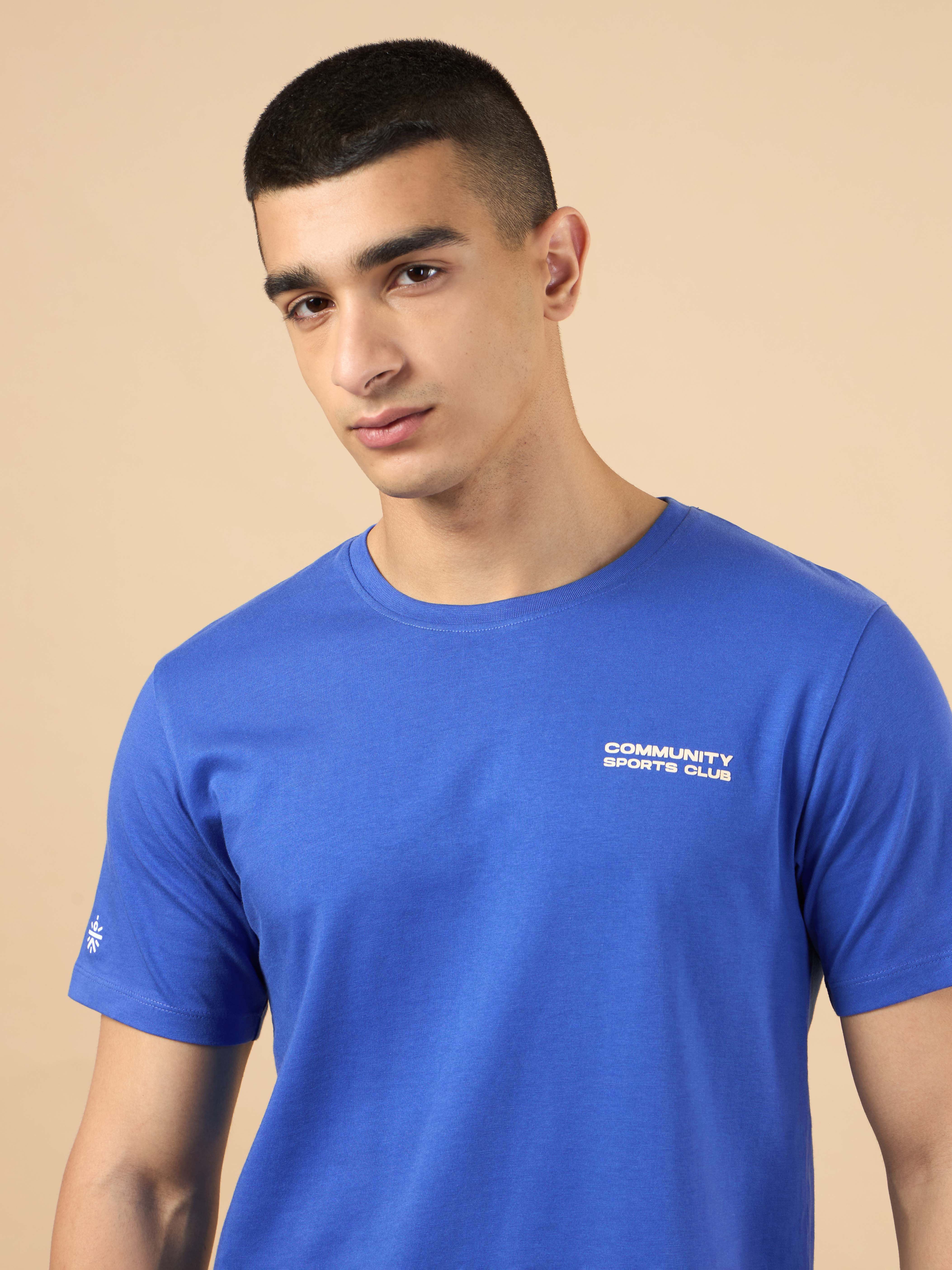 Men's Blue Sports Club Graphic T-shirt