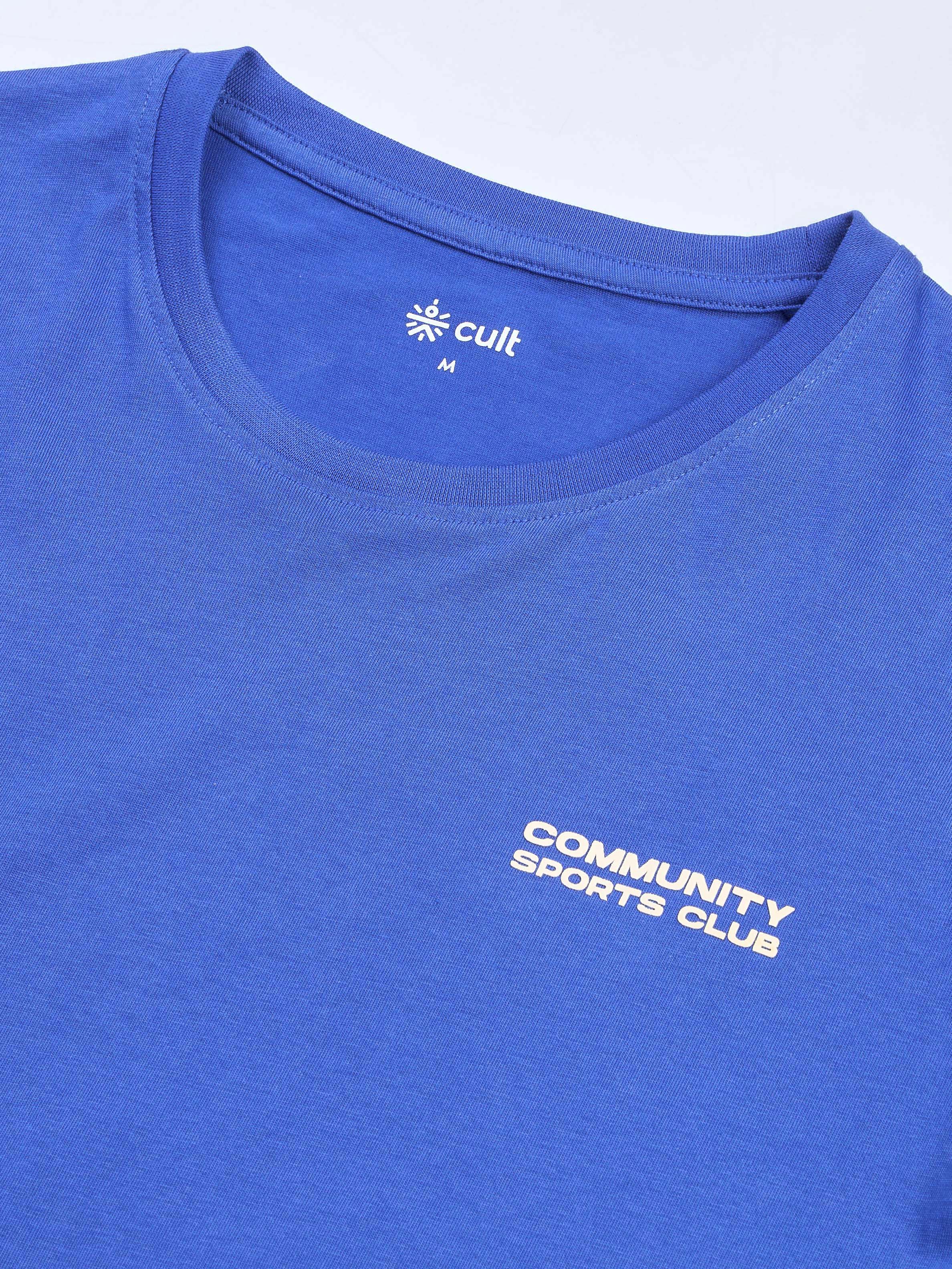 Men's Blue Sports Club Graphic T-shirt