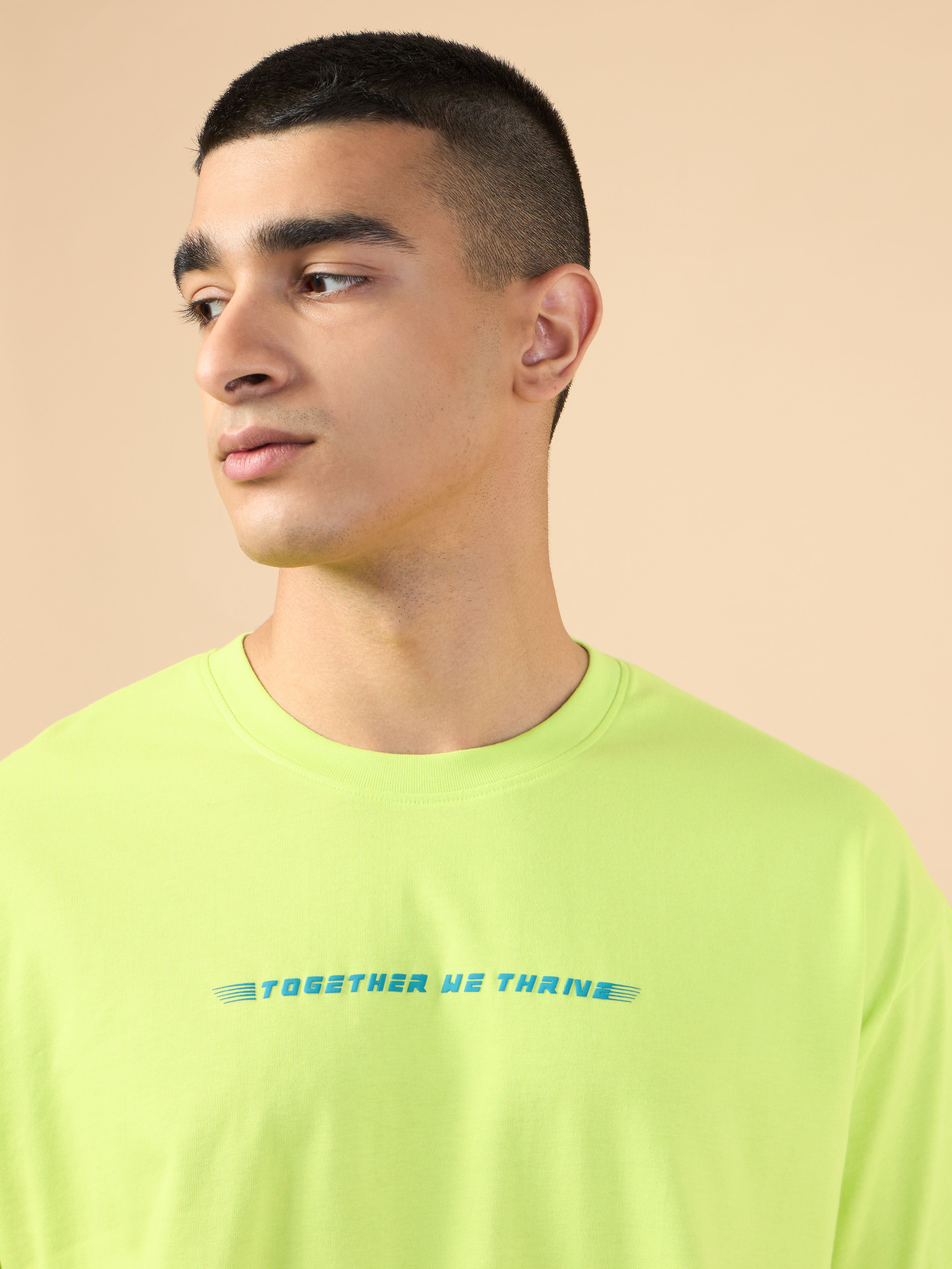 Men's Lime Community Graphic Oversized fit T-shirt