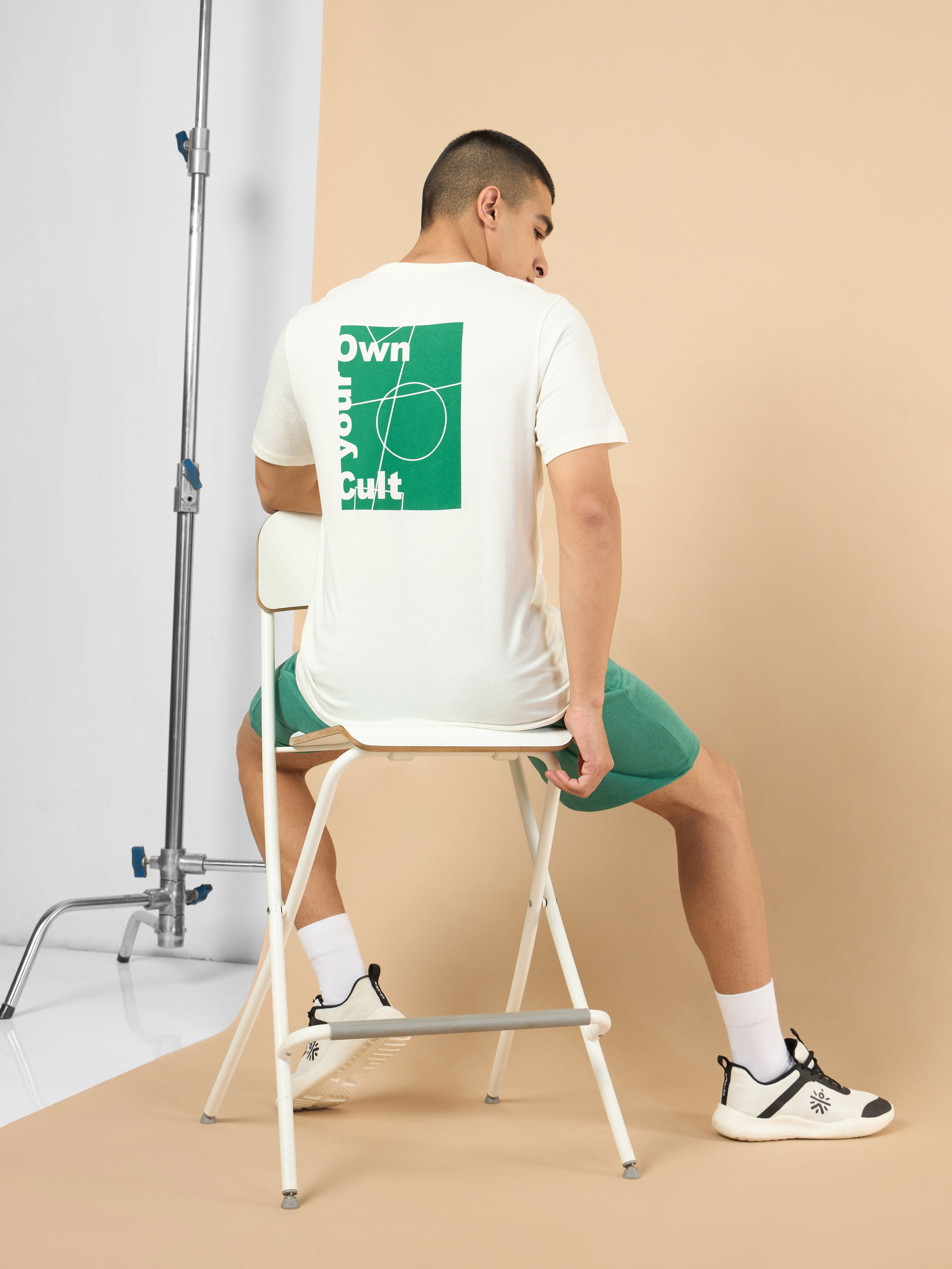 Men's White Own Your Cult Graphic T-shirt