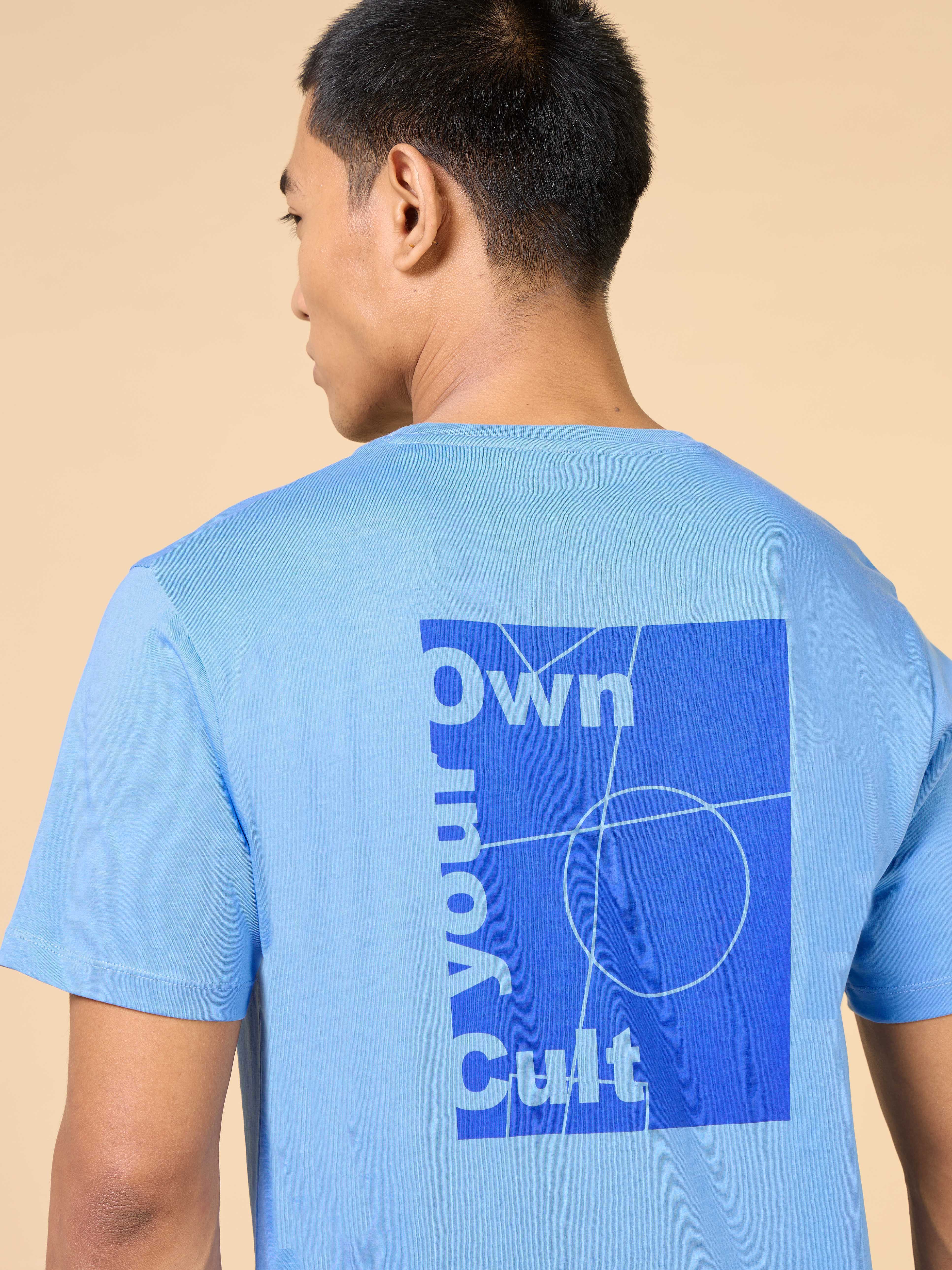 Men's Blue Own Your Cult Graphic T-shirt