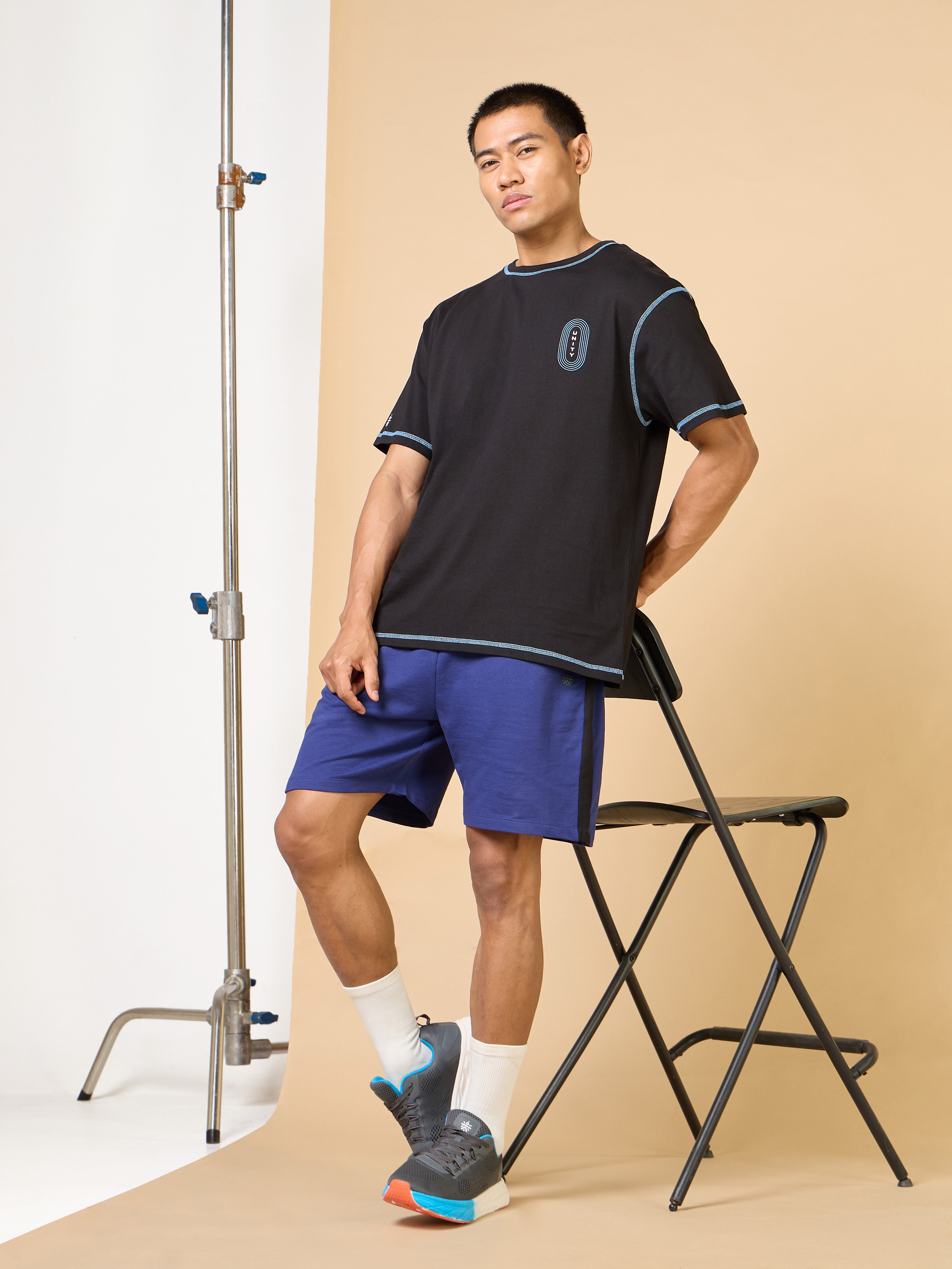 Men's Black United Sports Relaxed fit T-shirt