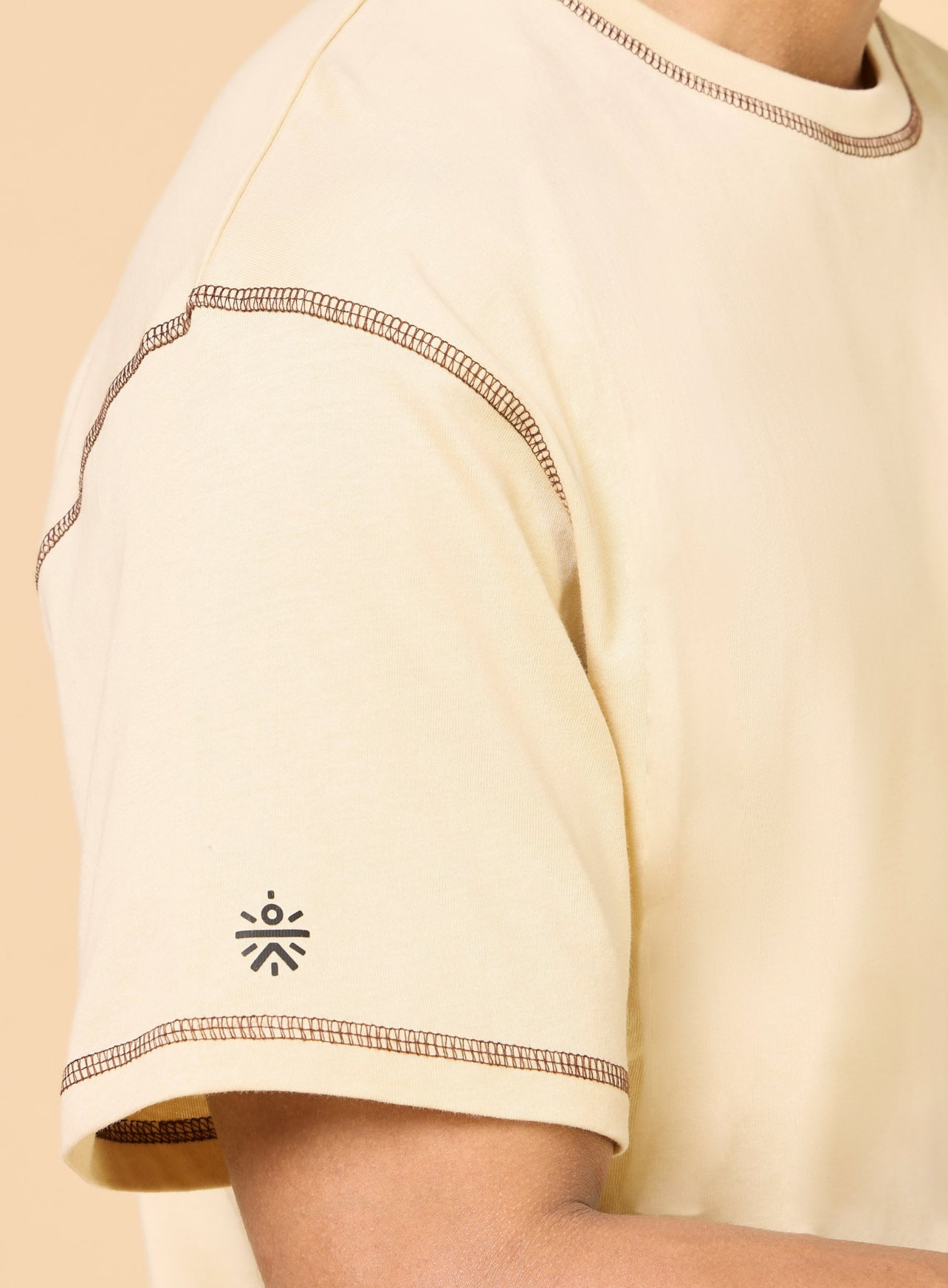 Men's Beige United Sports Relaxed fit T-shirt