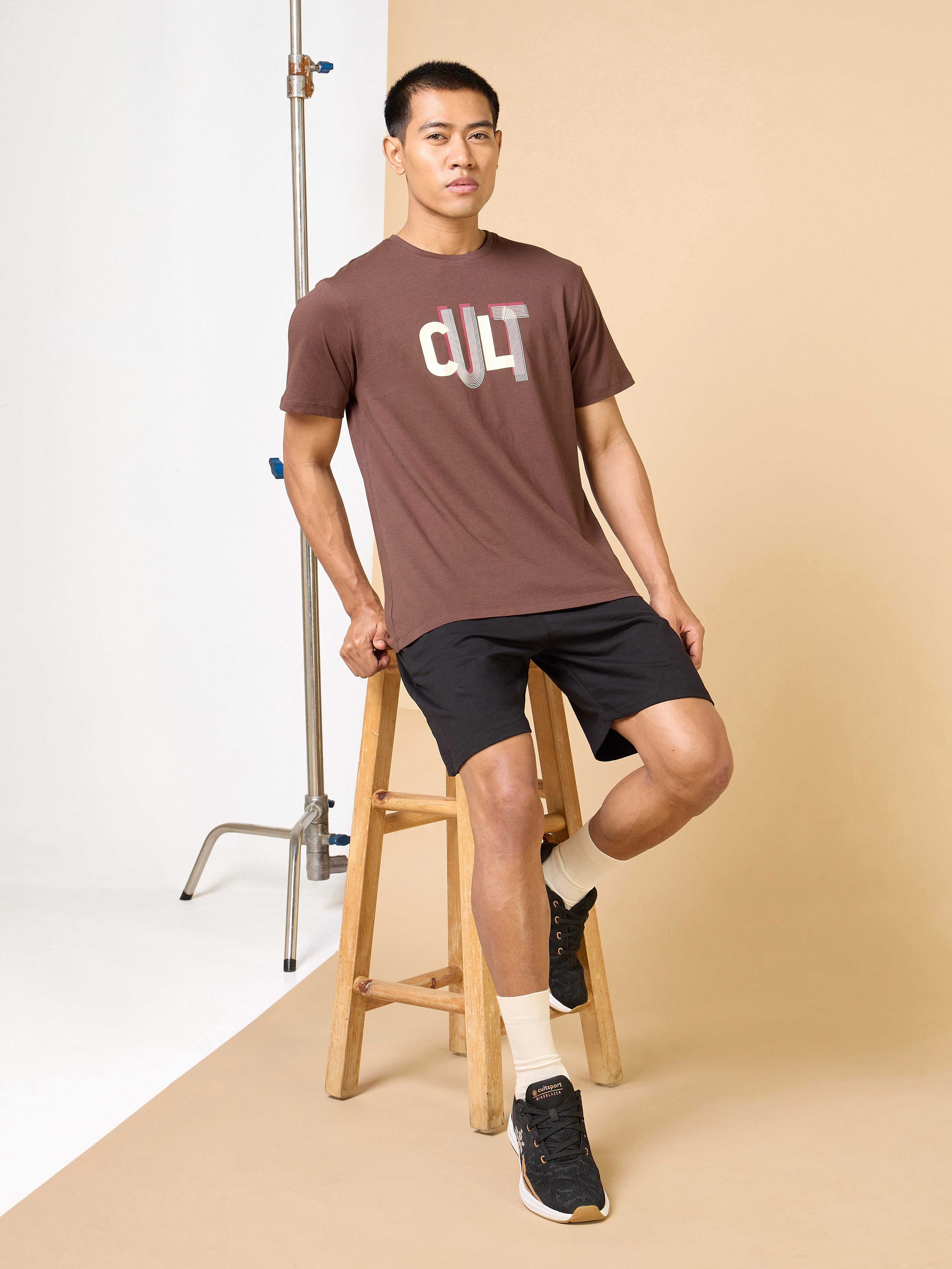 Men's Brown Cult Brand Carrier T-shirt