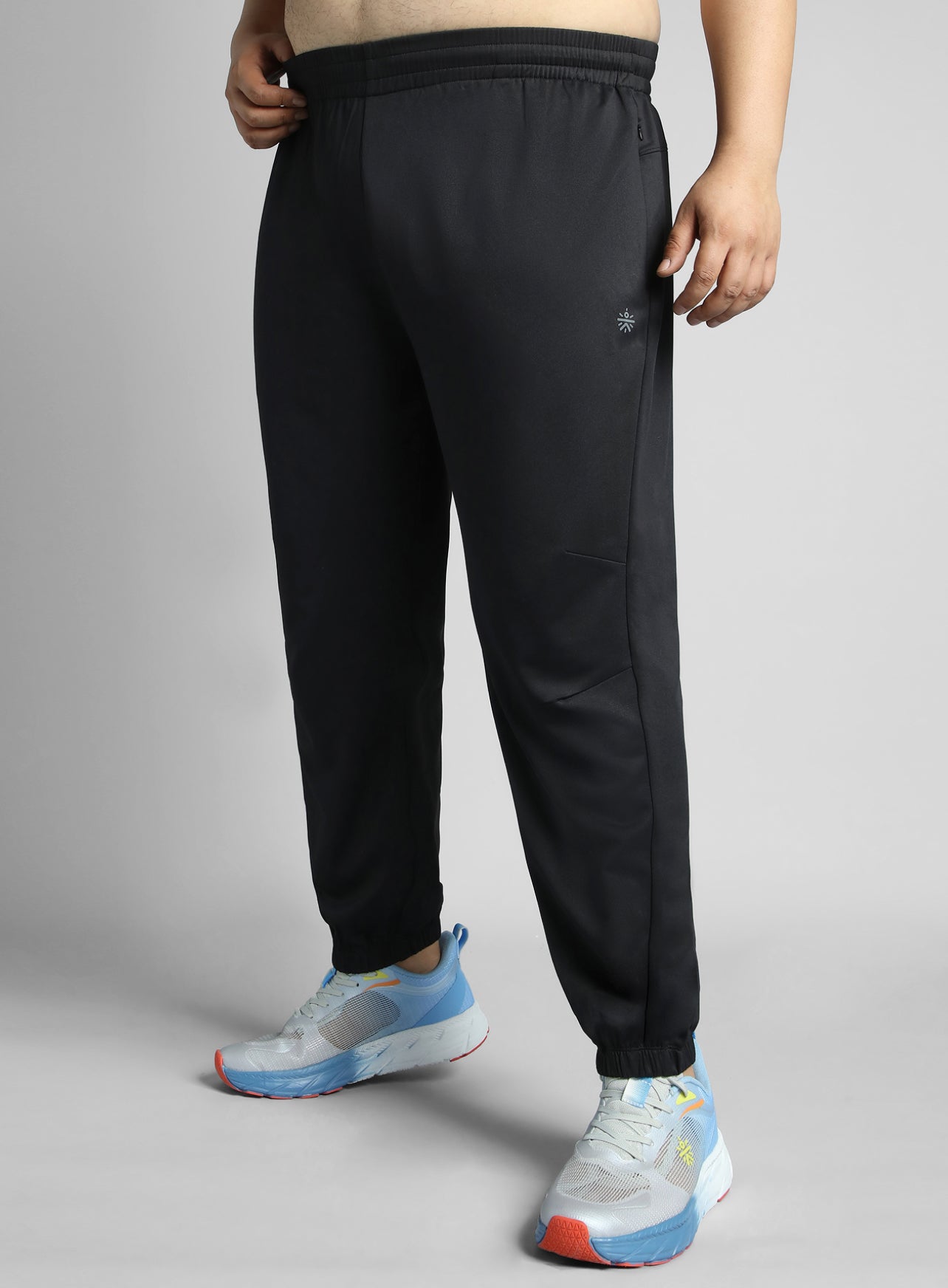 Men's Black Plus Size Night Joggers