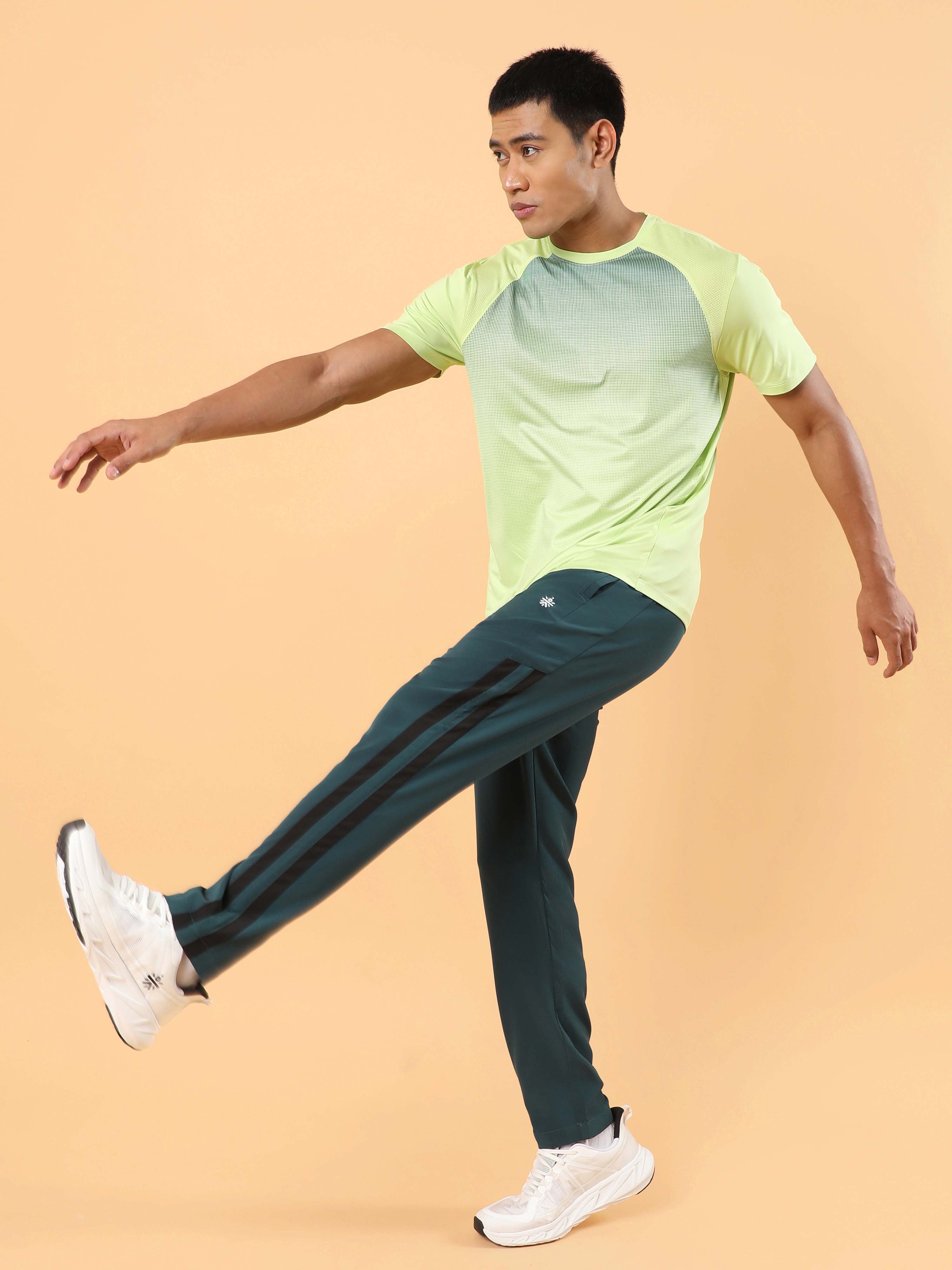 Men's Dark Green Sporty Training Trackpants