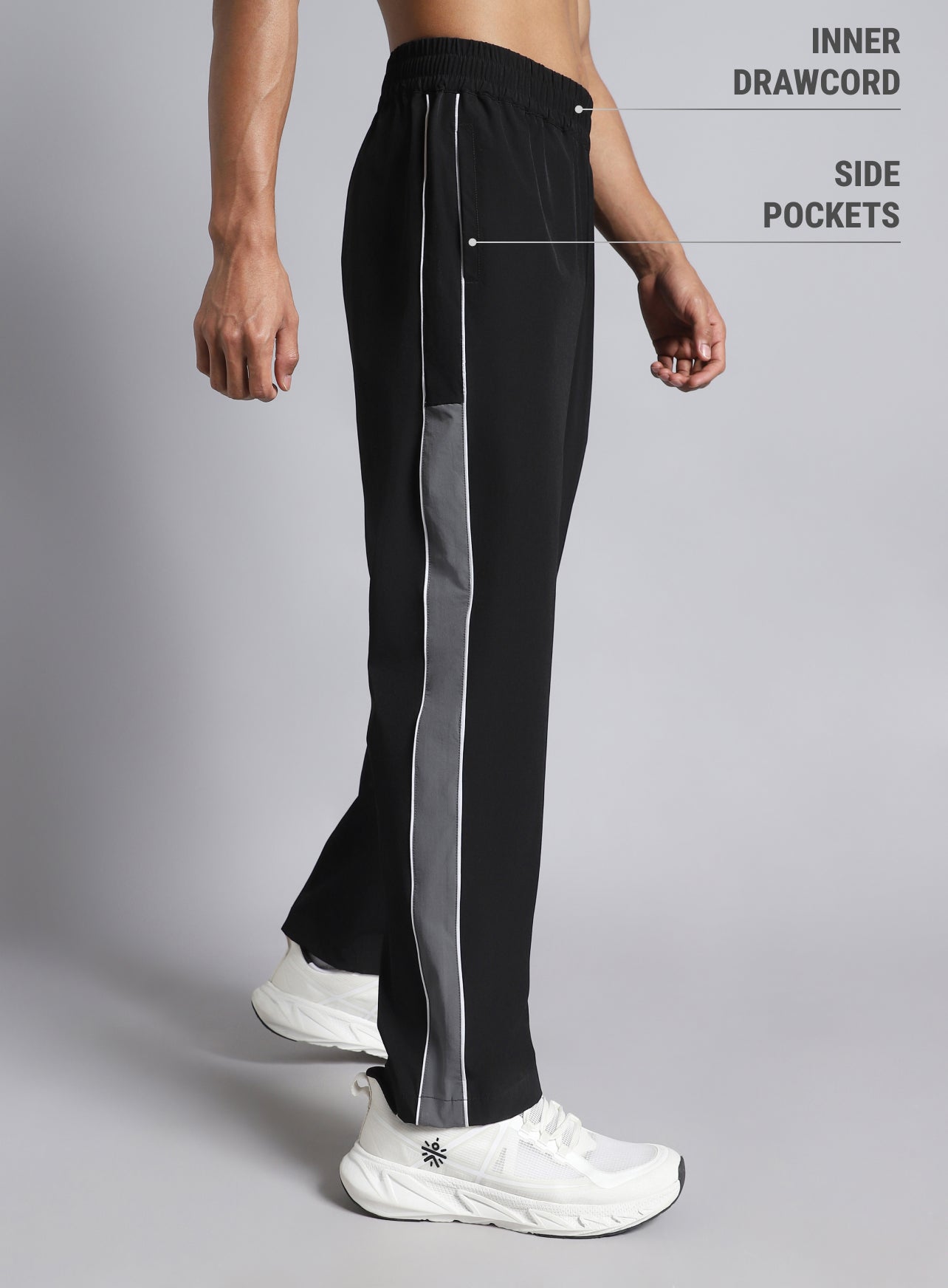 Men's Black Active Day Out Trackpants