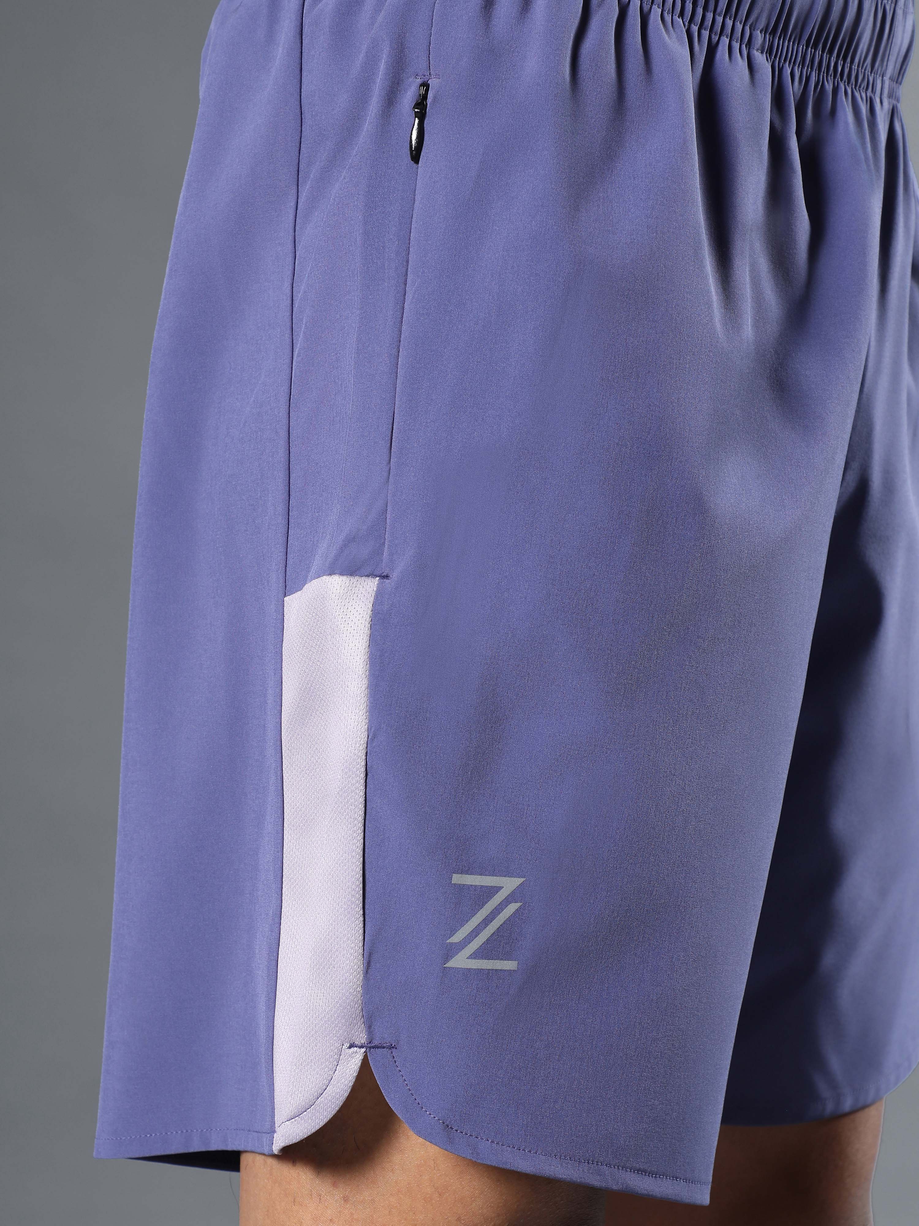 Men's Purple Pace Up Runner's Shorts