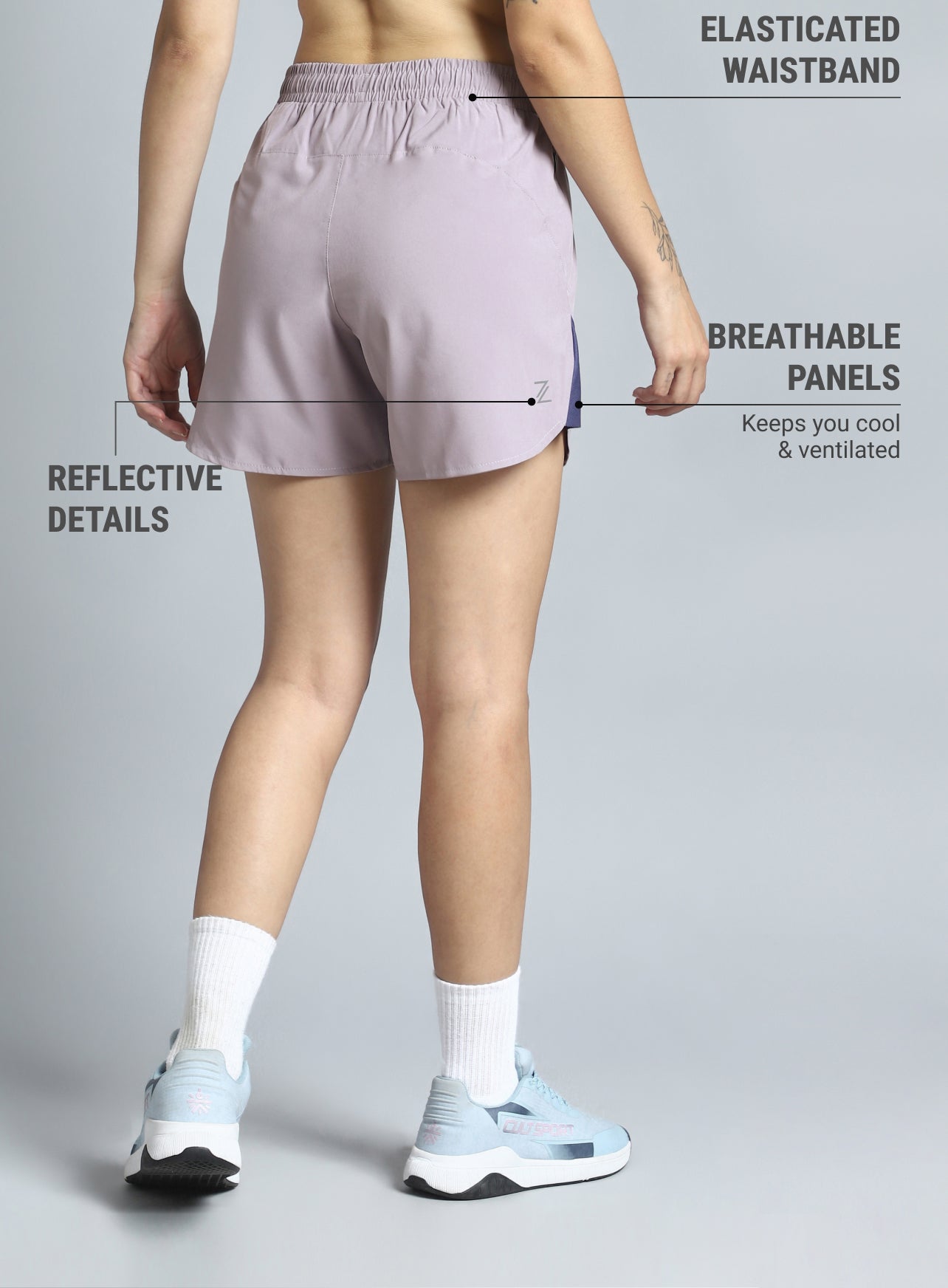 Women's Purple Run Forward Shorts