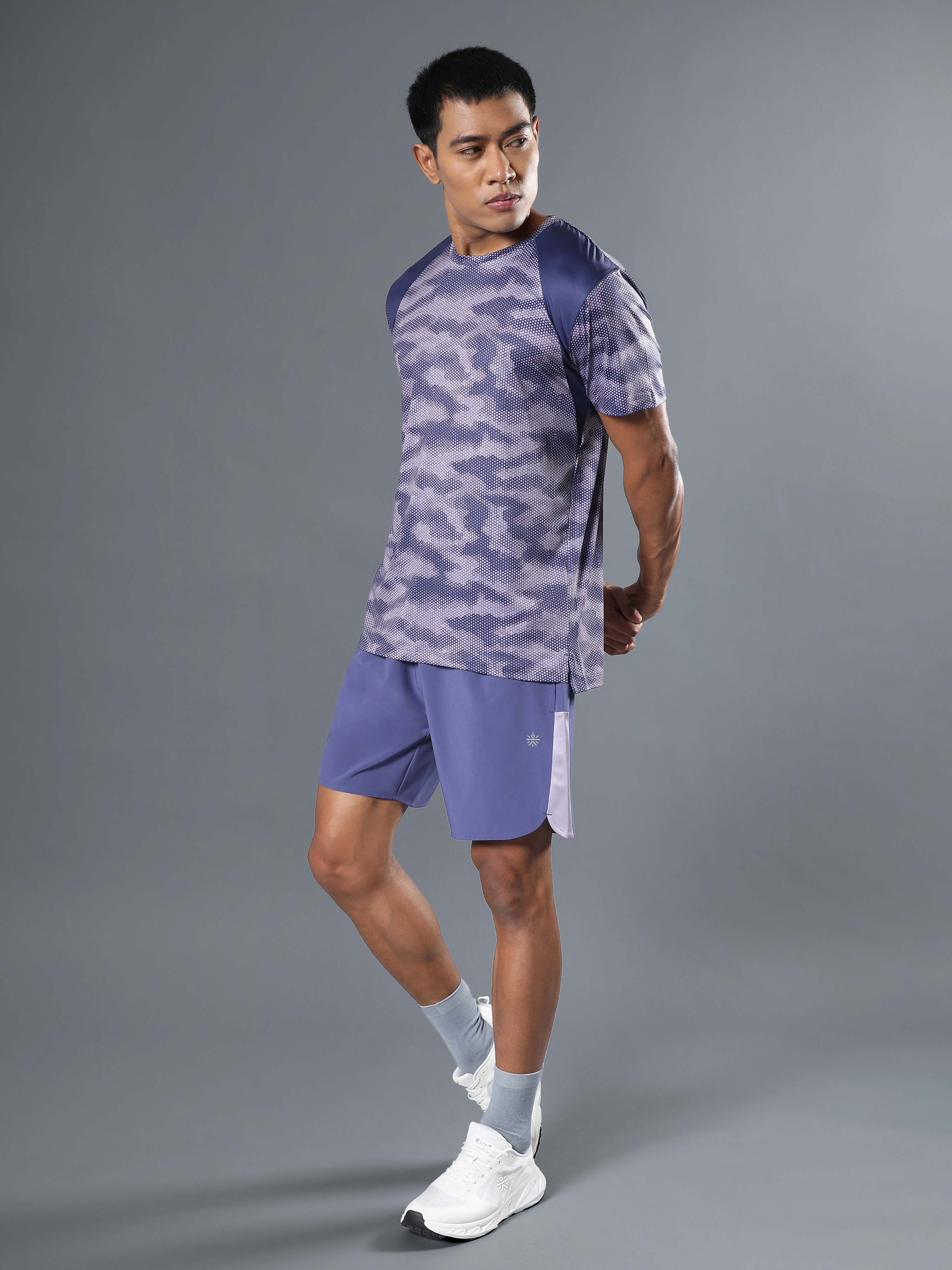 Men's Purple Landscape Camo Run T-shirt