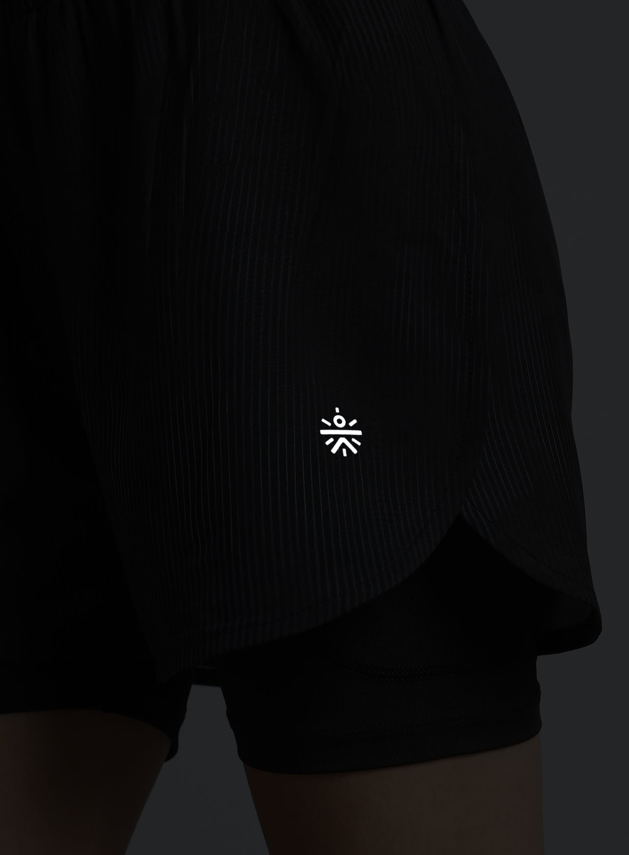 Women's Black Urban Camo Run Built-in Shorts