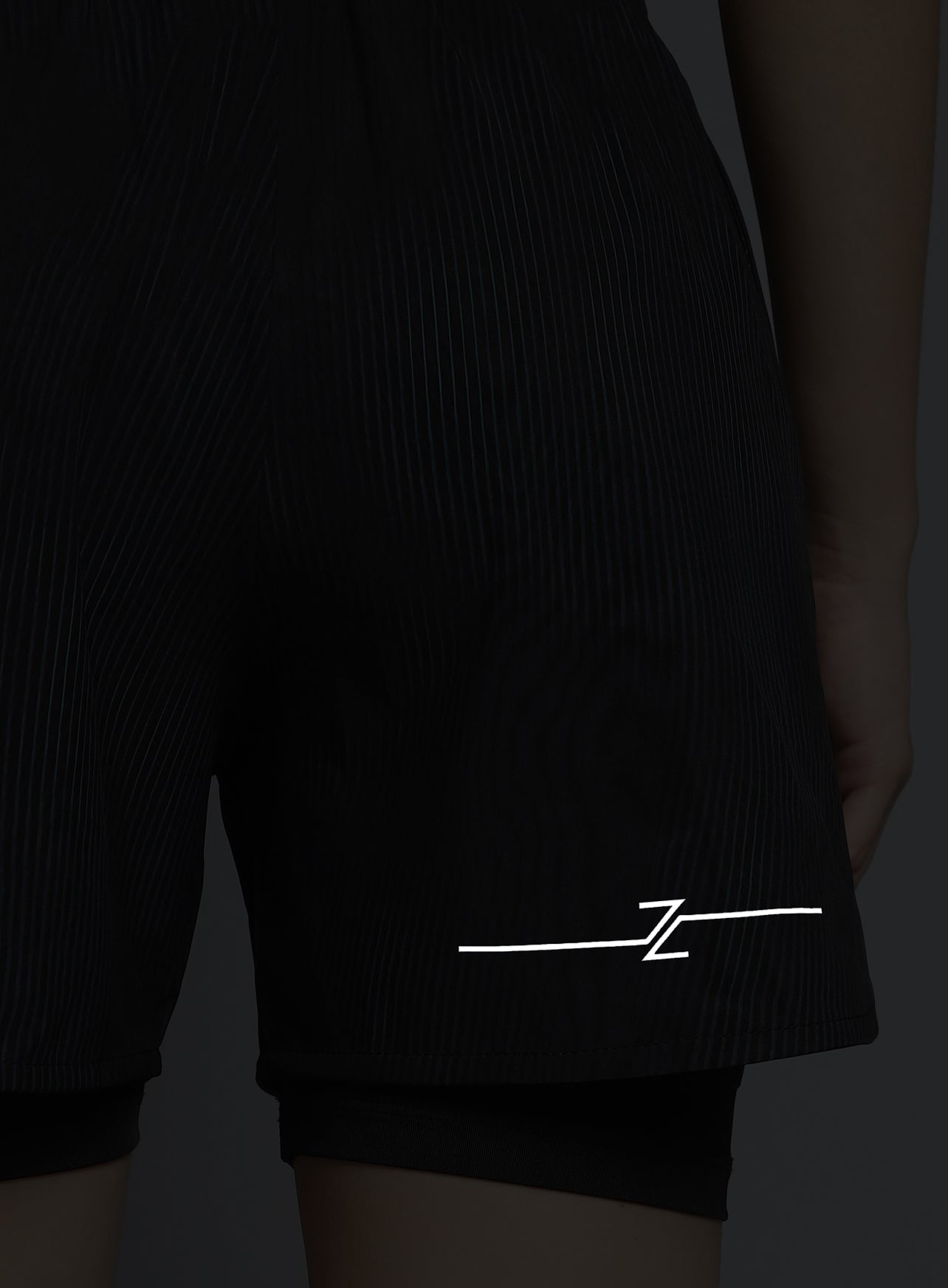 Women's Black Urban Camo Run Built-in Shorts