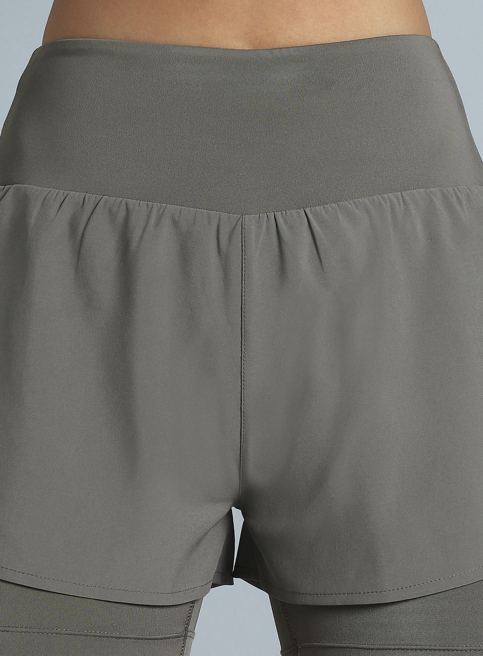Women's Dark Grey Performance Pro Training Layered Shorts