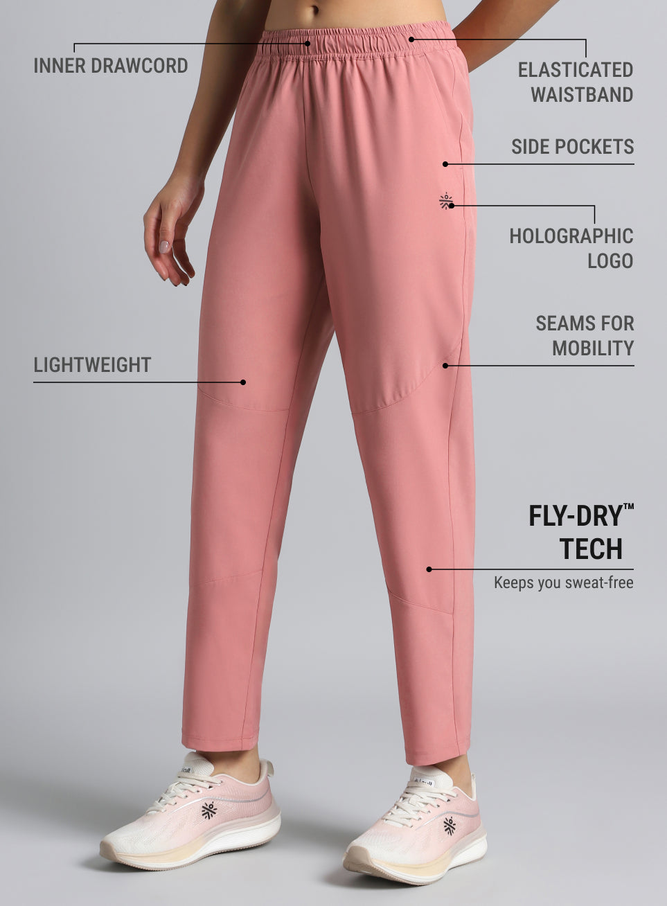 Women's Pink Training Sculpted Trackpants
