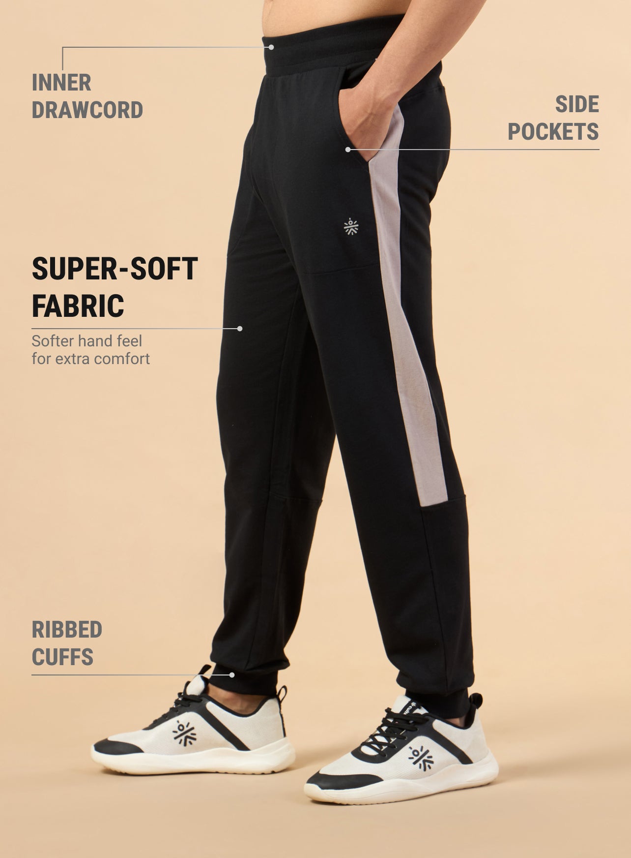 Men's Black Training Essential Joggers