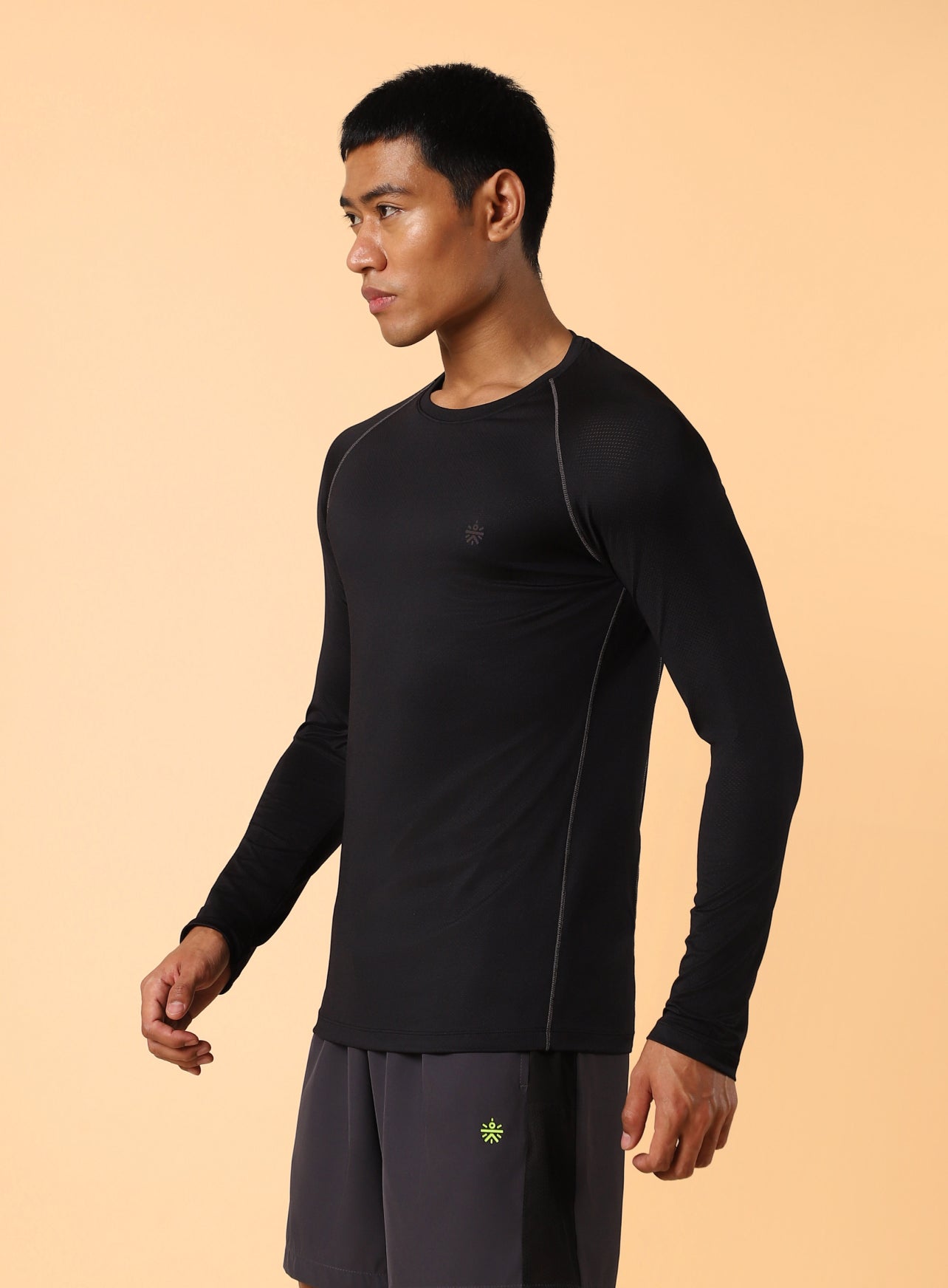 Men's Black Performance Pro Base Layer Slim Fit T-shirt