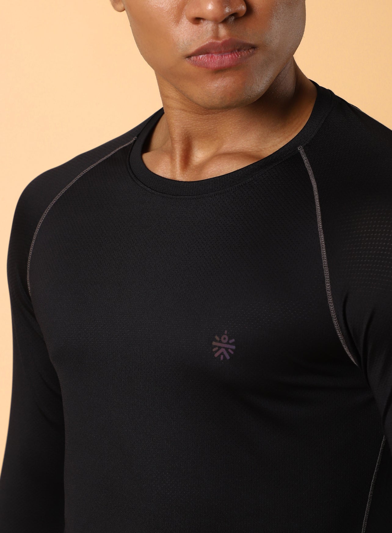 Men's Black Performance Pro Base Layer Slim Fit T-shirt